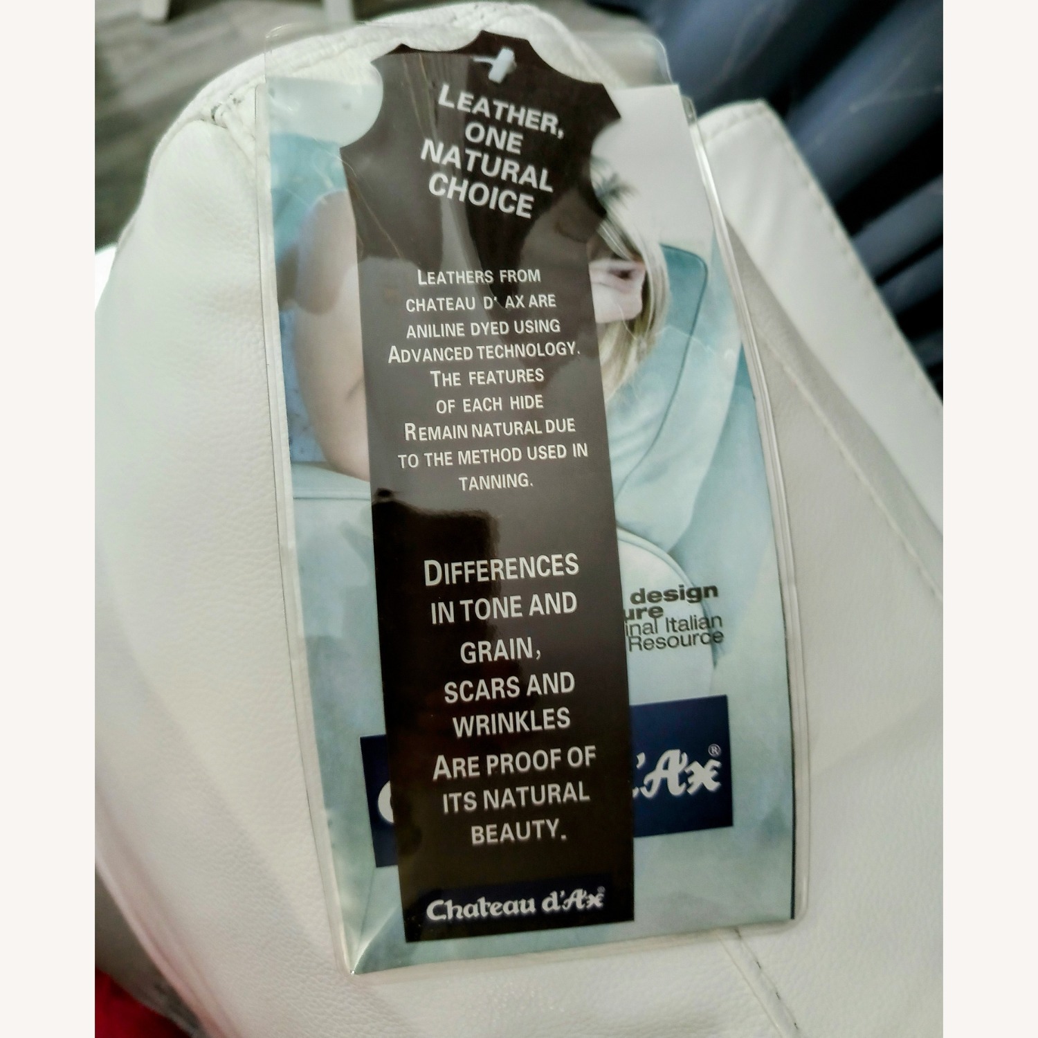  Chateau D'ax White Leather Loveseat  - image-2