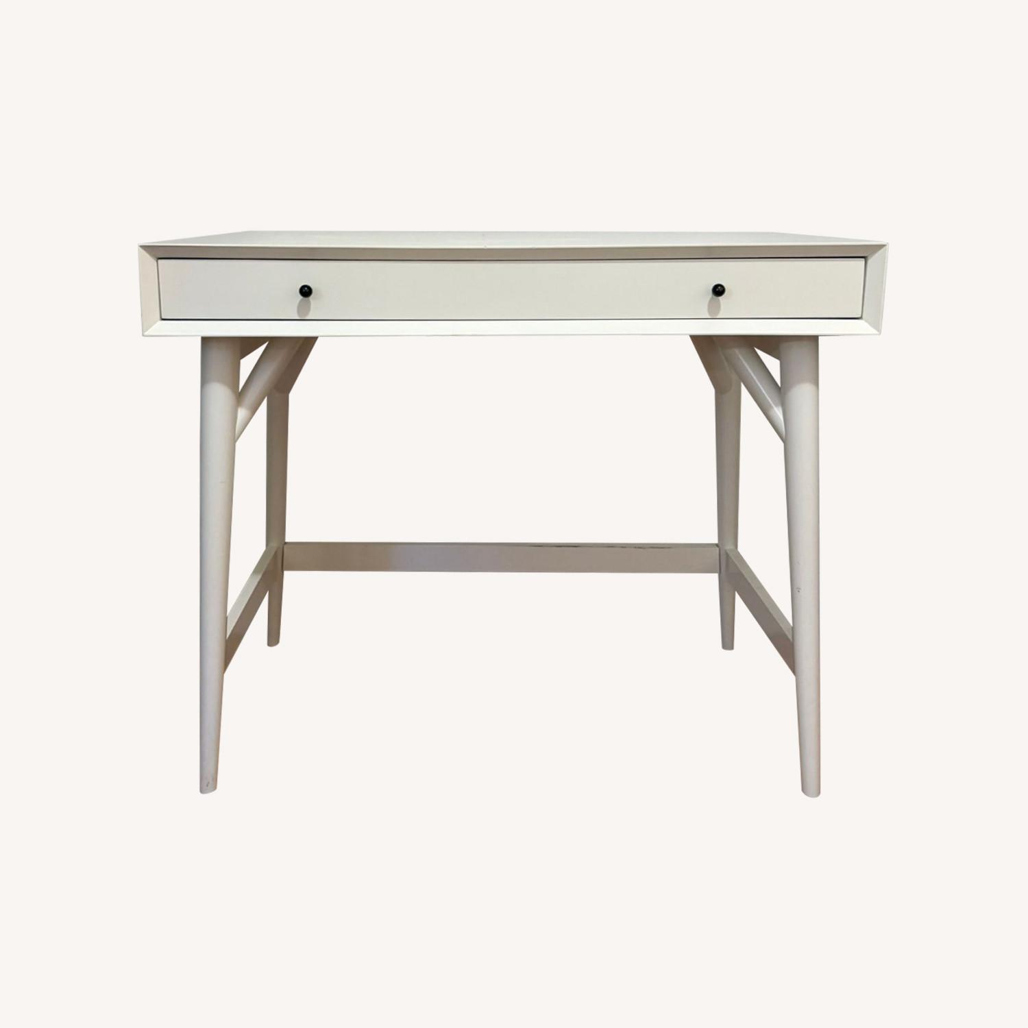 West Elm Mid Century Mini Desk (36") in White - image-0