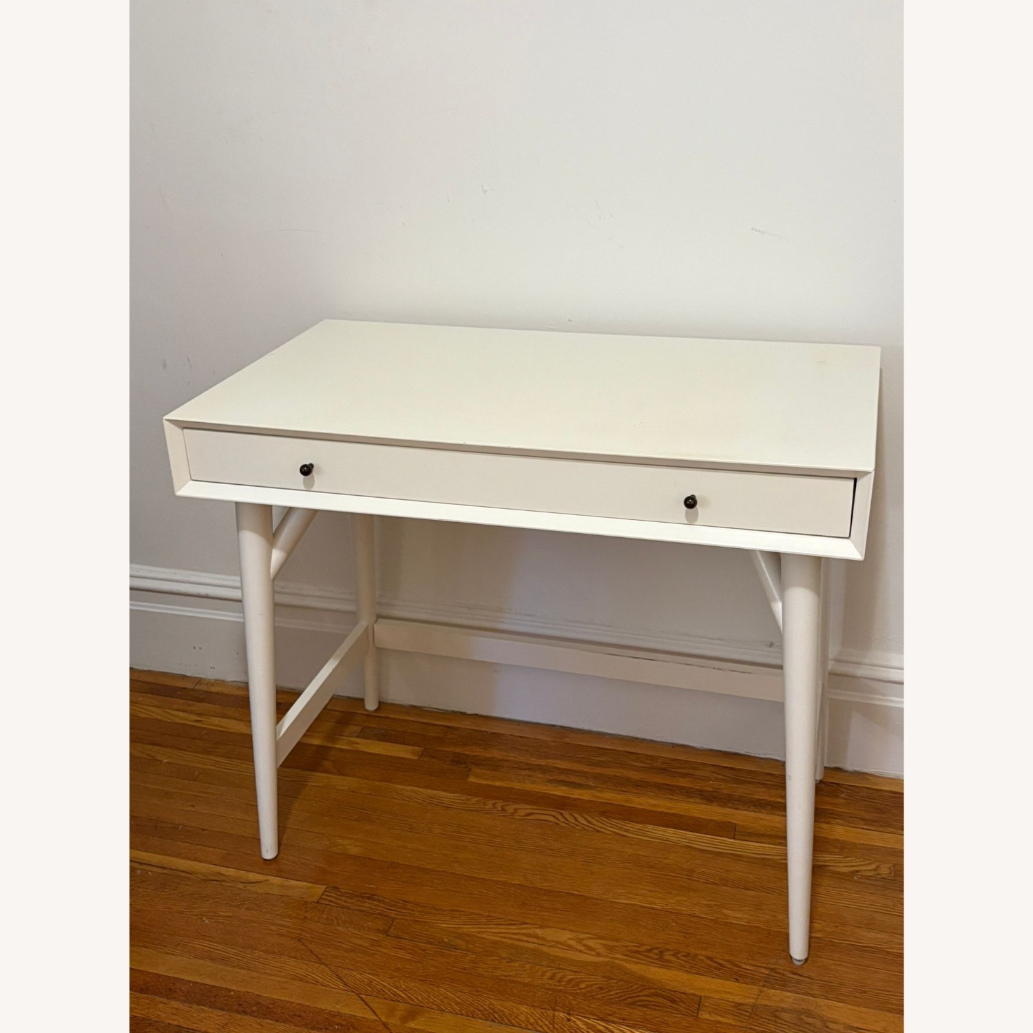 West Elm Mid Century Mini Desk (36") in White - image-3
