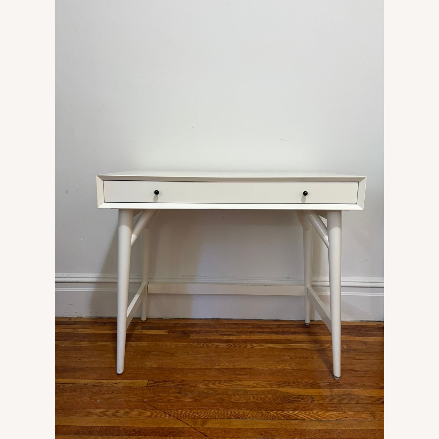 West Elm Mid Century Mini Desk (36") in White - image-1