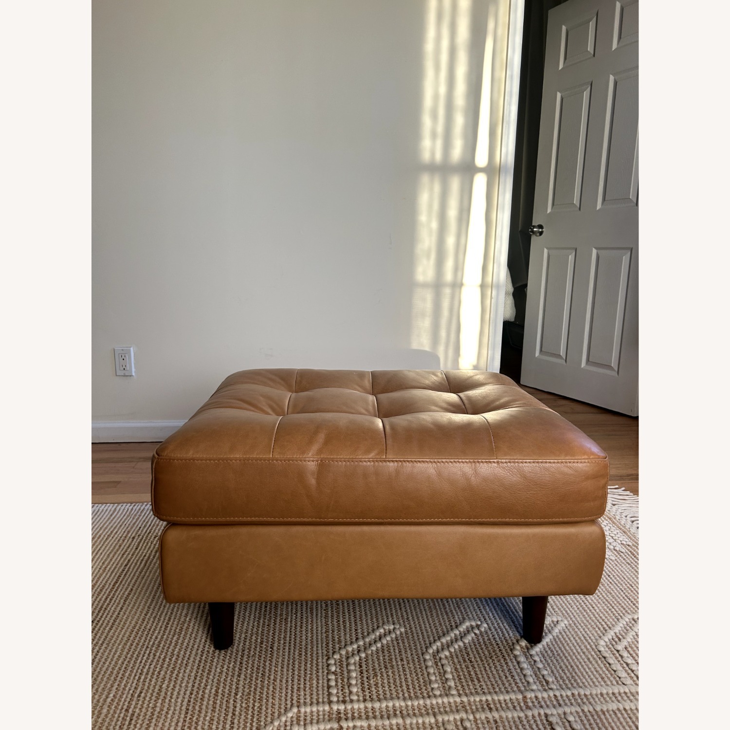 Sven 30" Leather Ottoman - Charme Tan - image-2