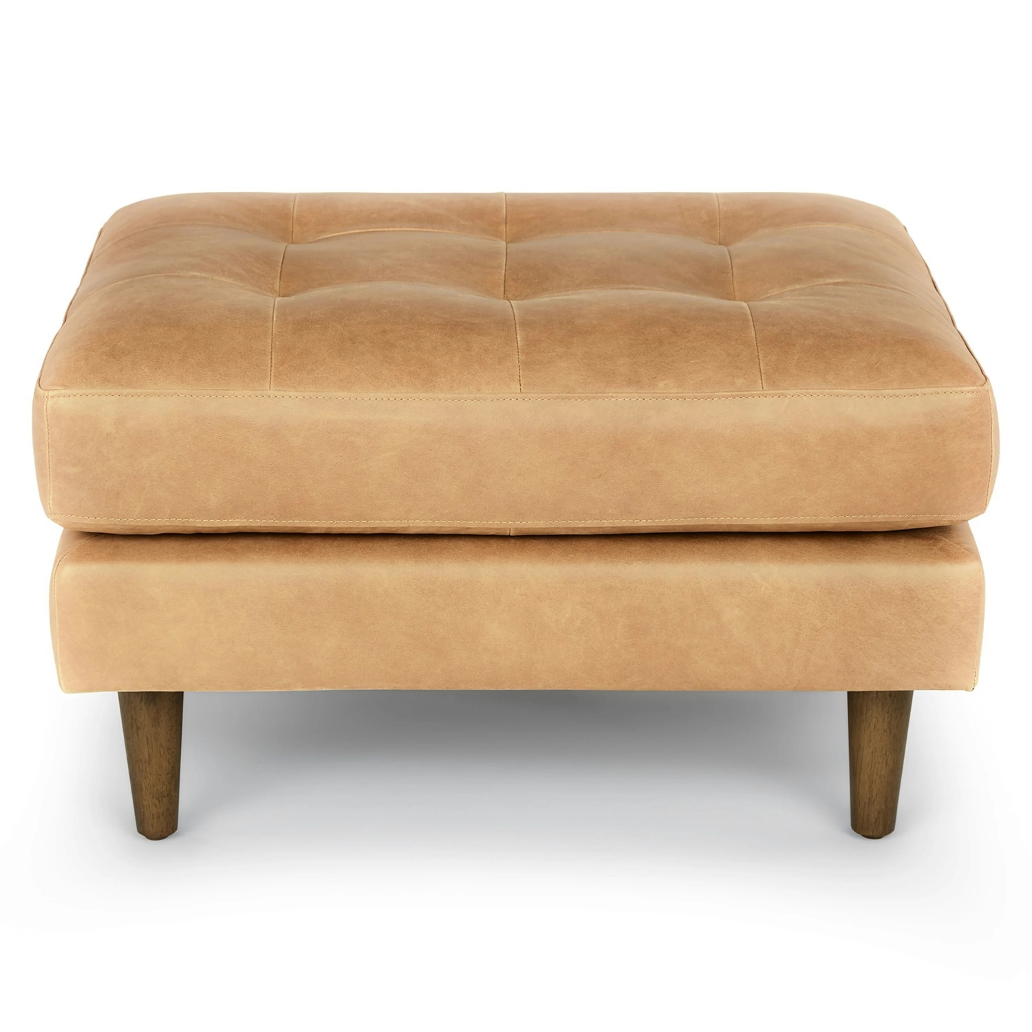 Sven 30" Leather Ottoman - Charme Tan - image-3