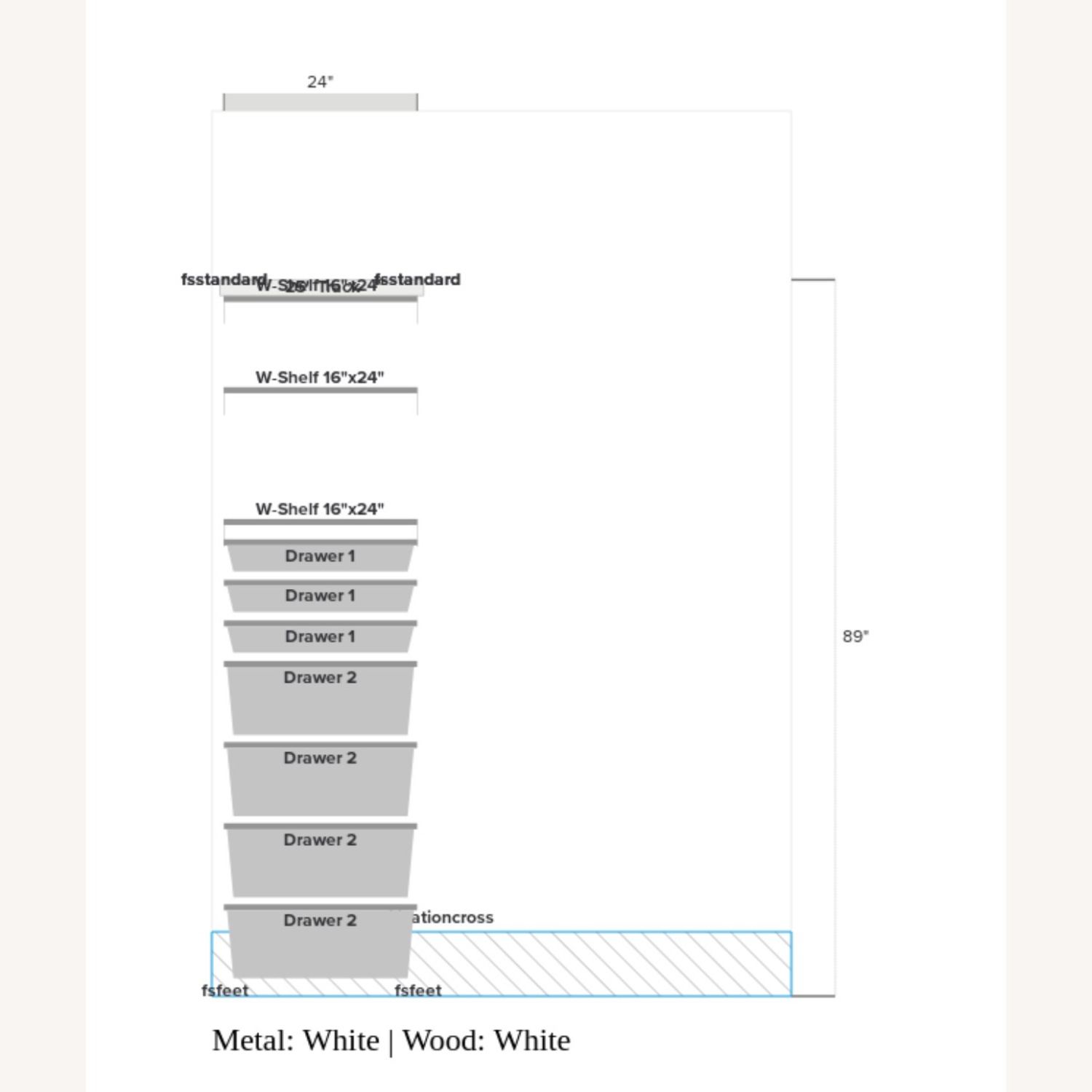 Container Store Elfa Custom Shelf and Drawer Unit - image-3
