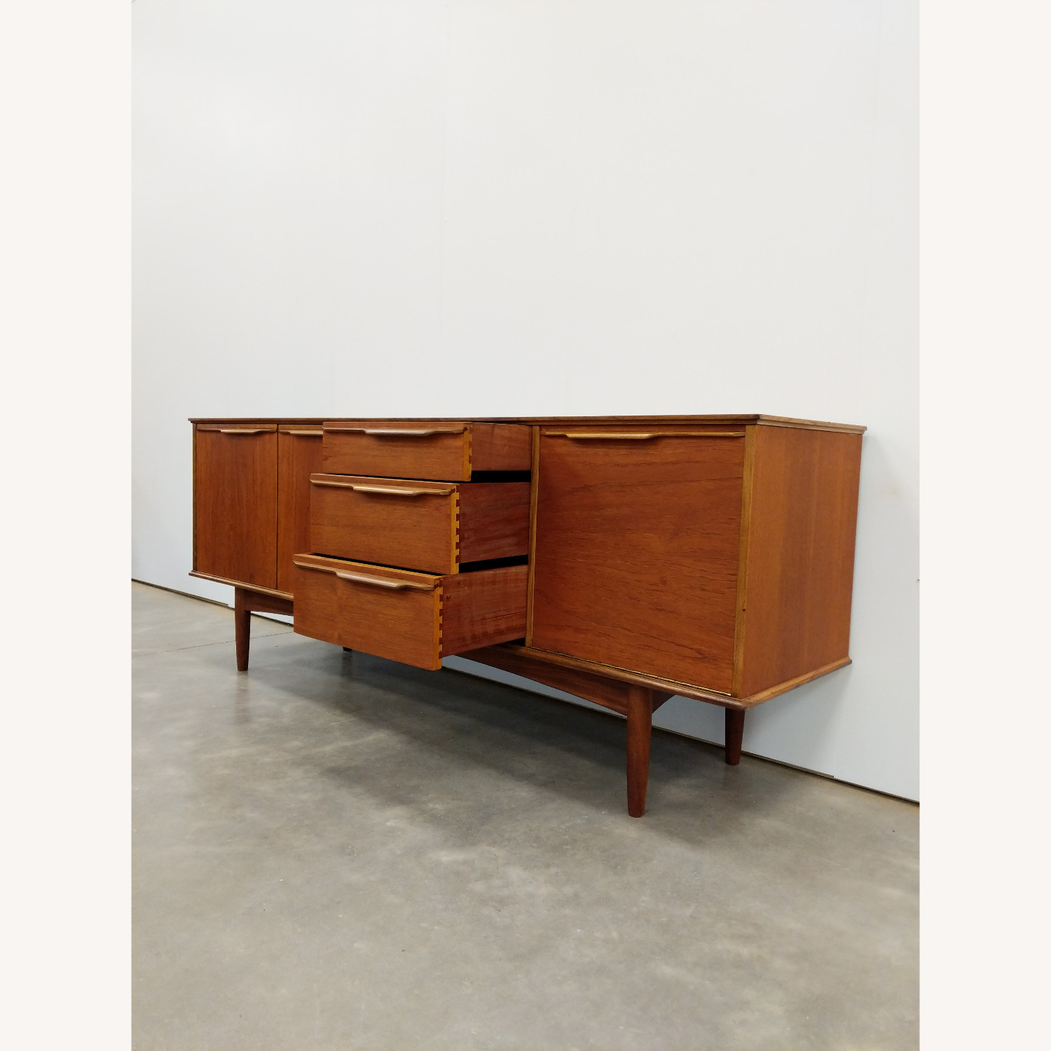 Vintage Mid Century Modern Teak Morris Credenza - image-3