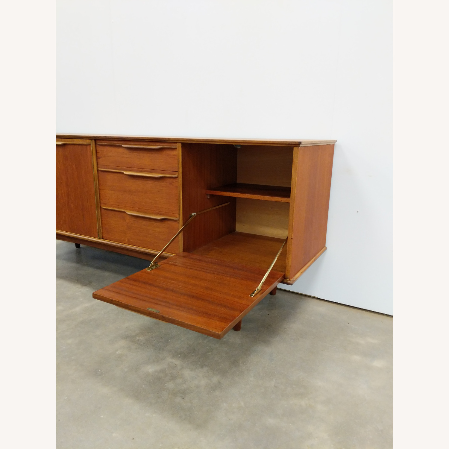 Vintage Mid Century Modern Teak Morris Credenza - image-4