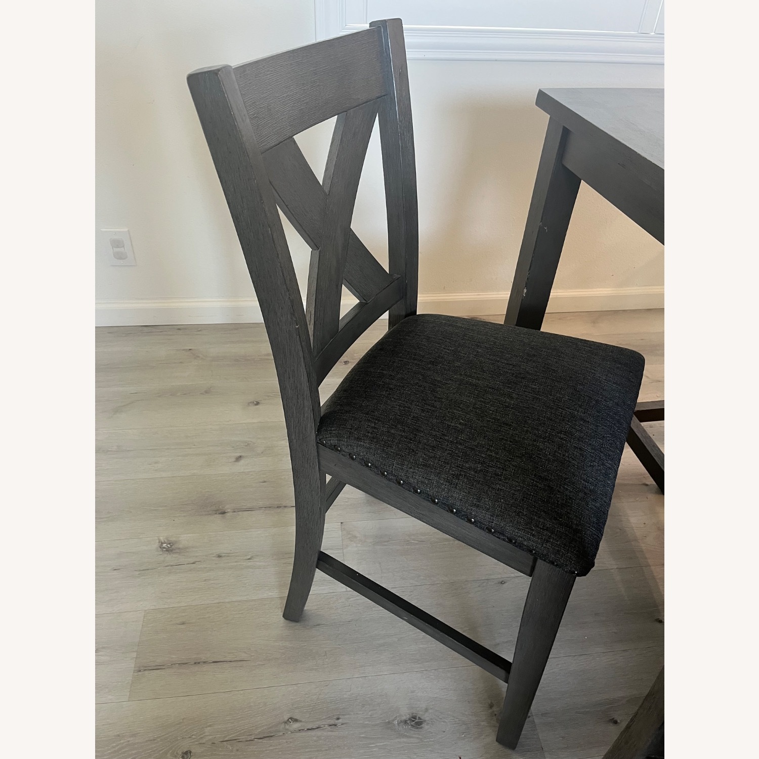 Ashley Furniture Charcoal Table + 4 Barstools - image-5