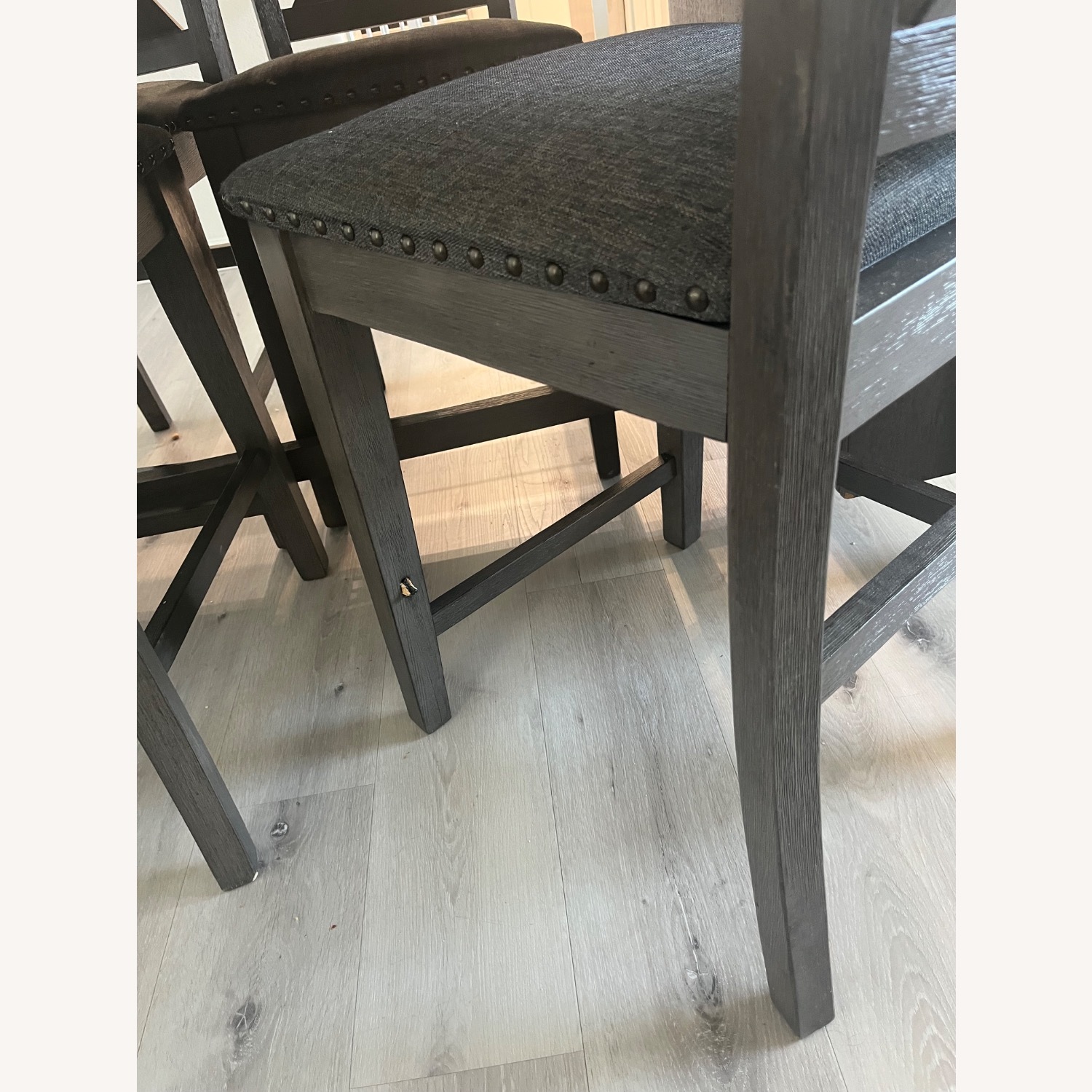 Ashley Furniture Charcoal Table + 4 Barstools - image-4