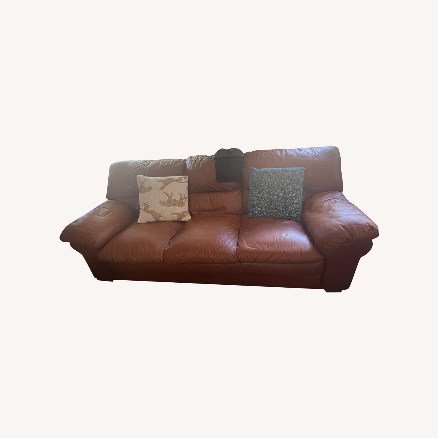 RTG Cognac/Brown Sofa - image-0