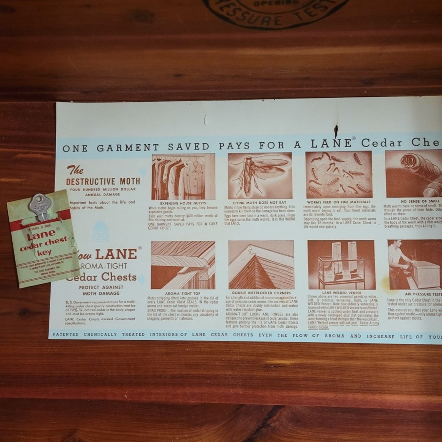 Mid-Century Modern Lane Burl Wood Cedar Chest - image-6