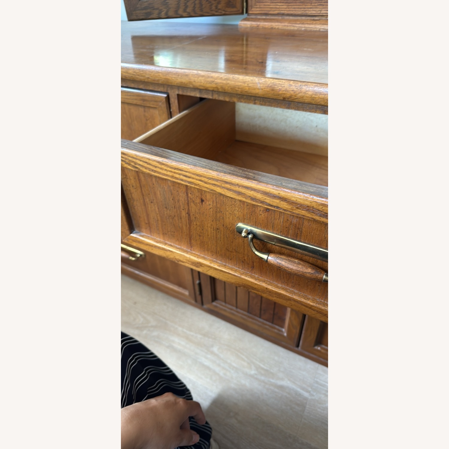 Thomasville Solid Wood Dresser with Mirror - image-3