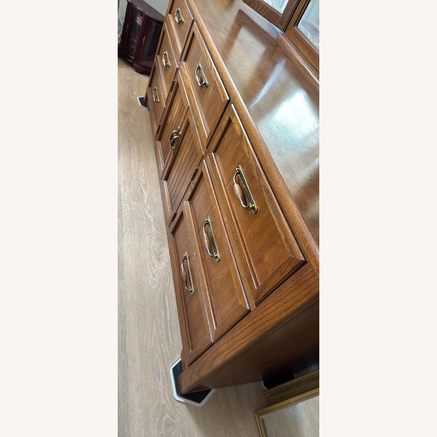 Thomasville Solid Wood Dresser with Mirror - image-4