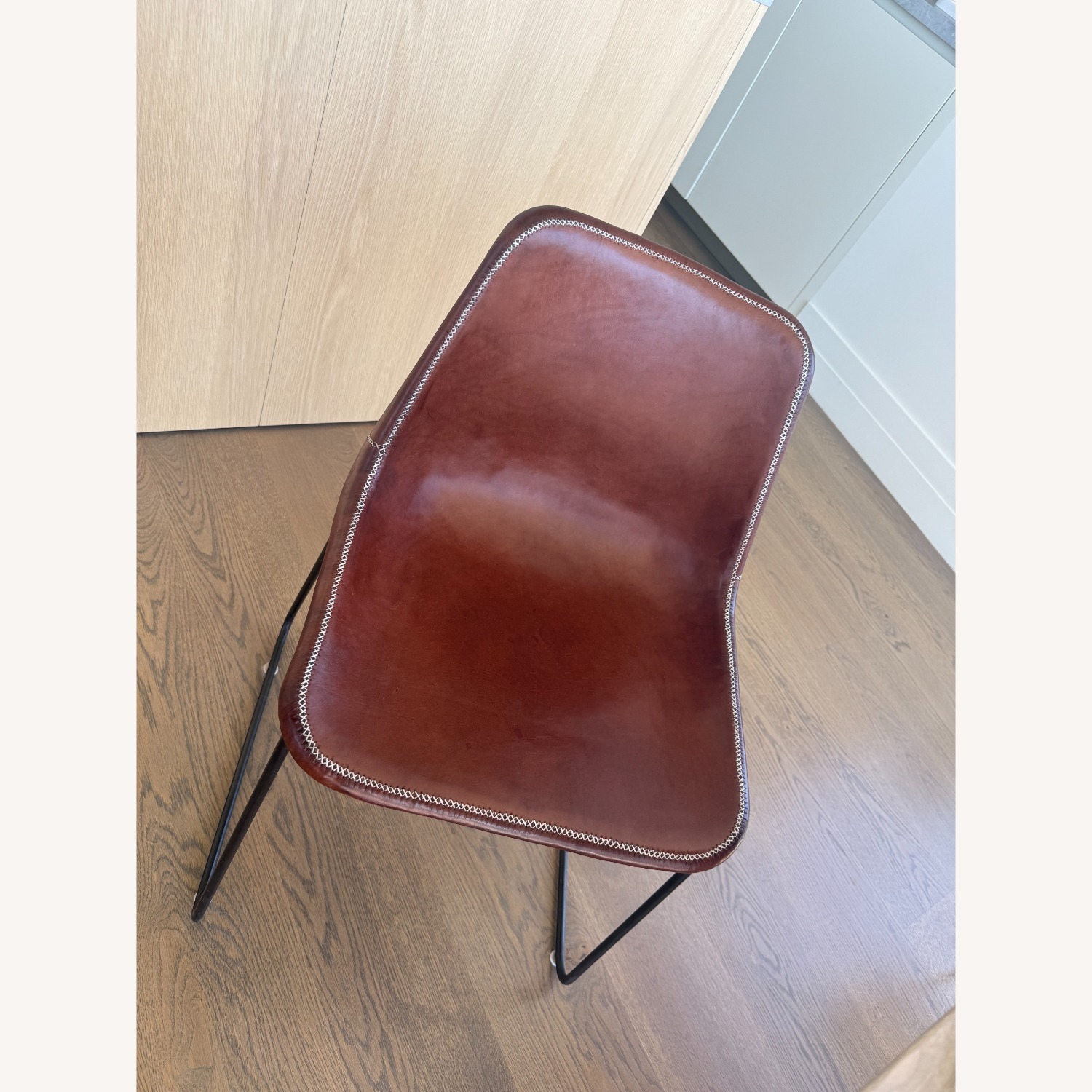 Giron Leather Dining Chairs (ABC Home) - AptDeco