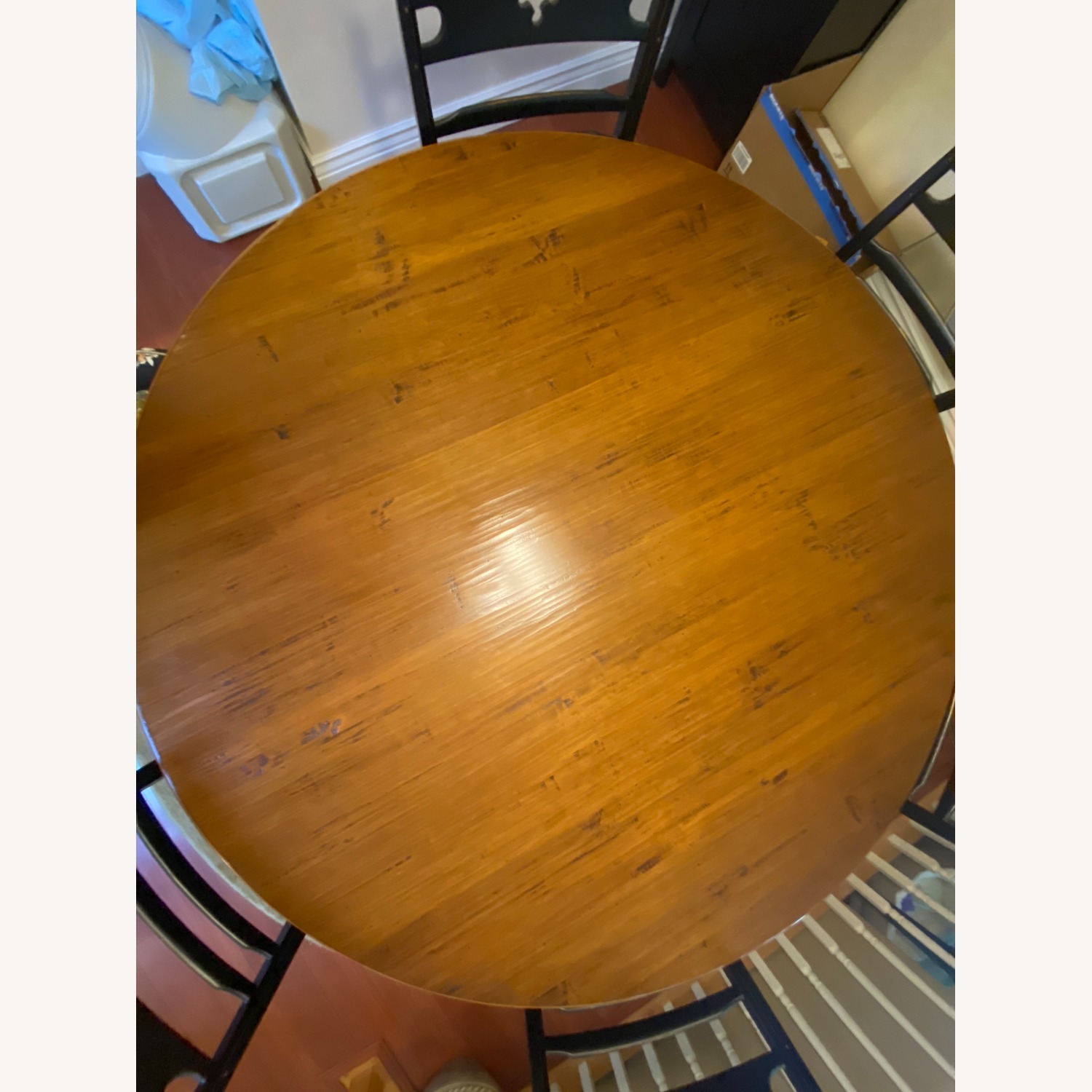 60" Round French Country Table and 6 Chairs - image-2