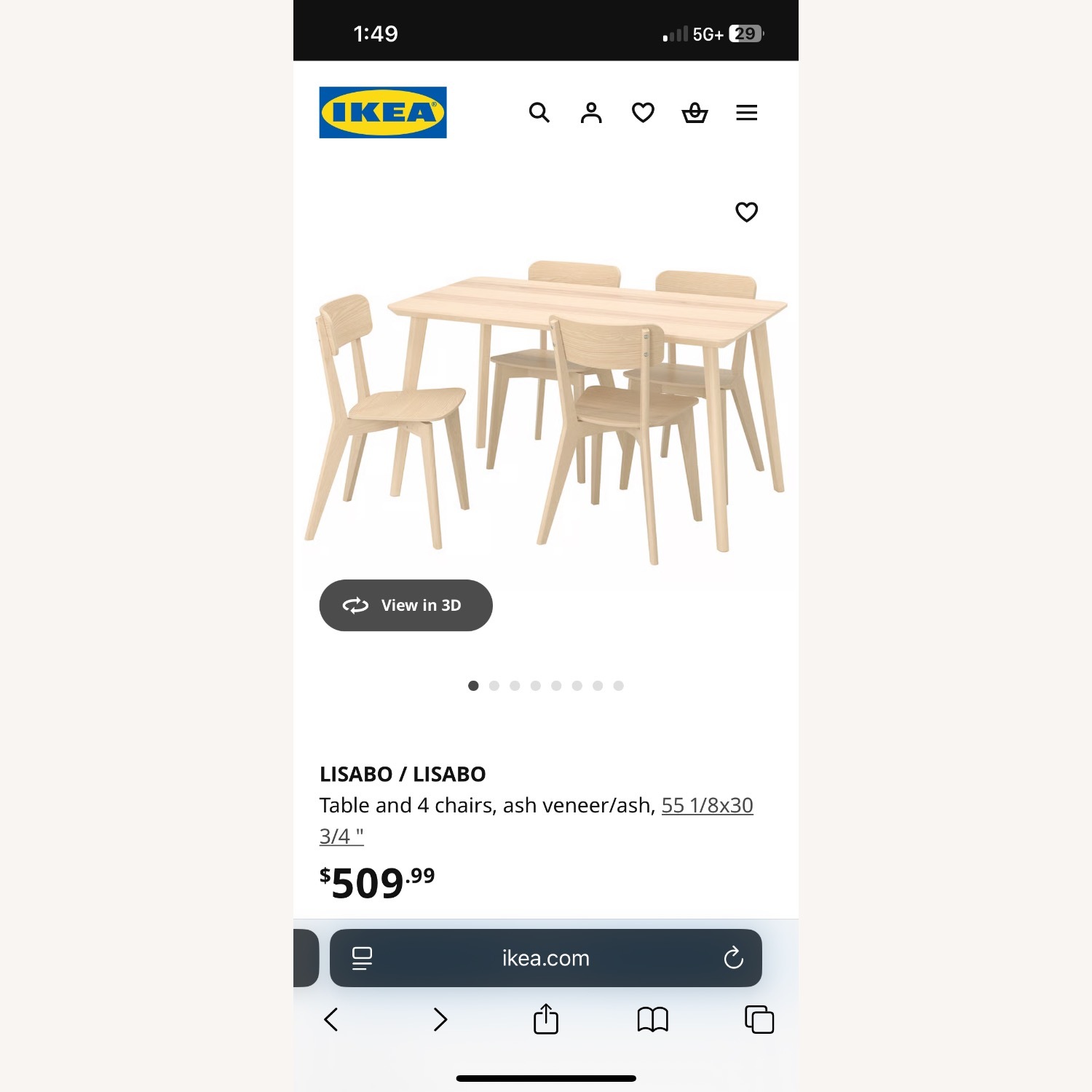 IKEA Lisabo Table + 4 Chairs - image-3