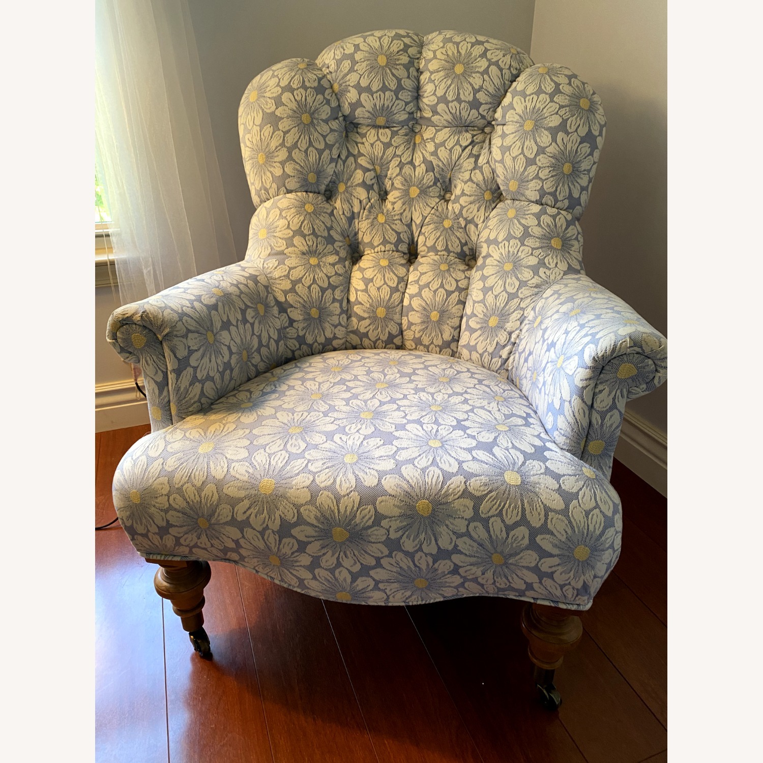 Ethan Allen Occasional Chair With Ottoman - image-2