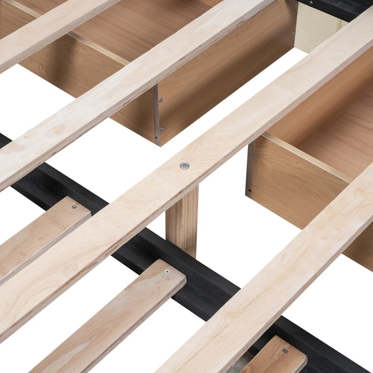 Queen Upholstered Bed W LED, Trundle & Storage - image-7