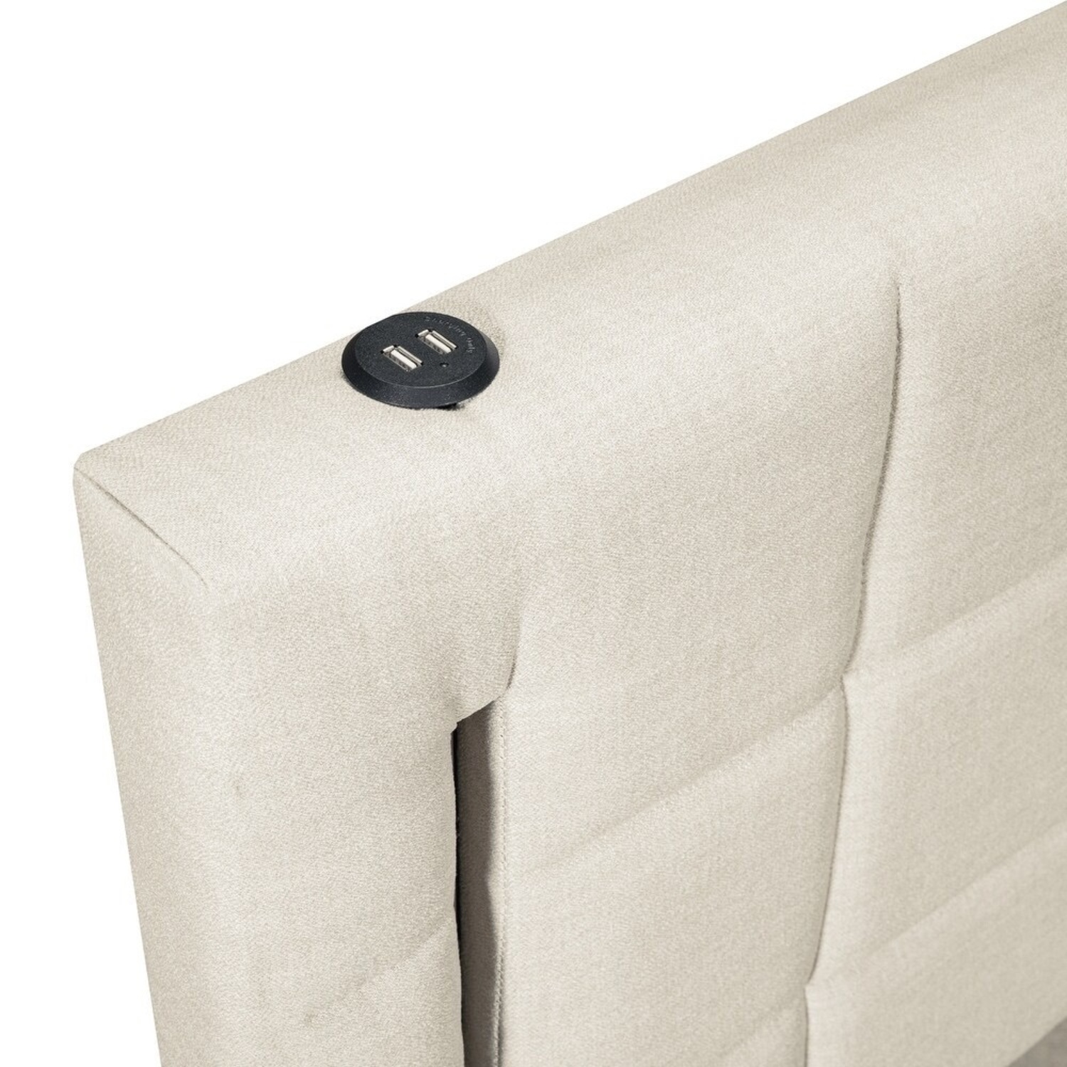 Queen Upholstered Bed W LED, Trundle & Storage - image-4