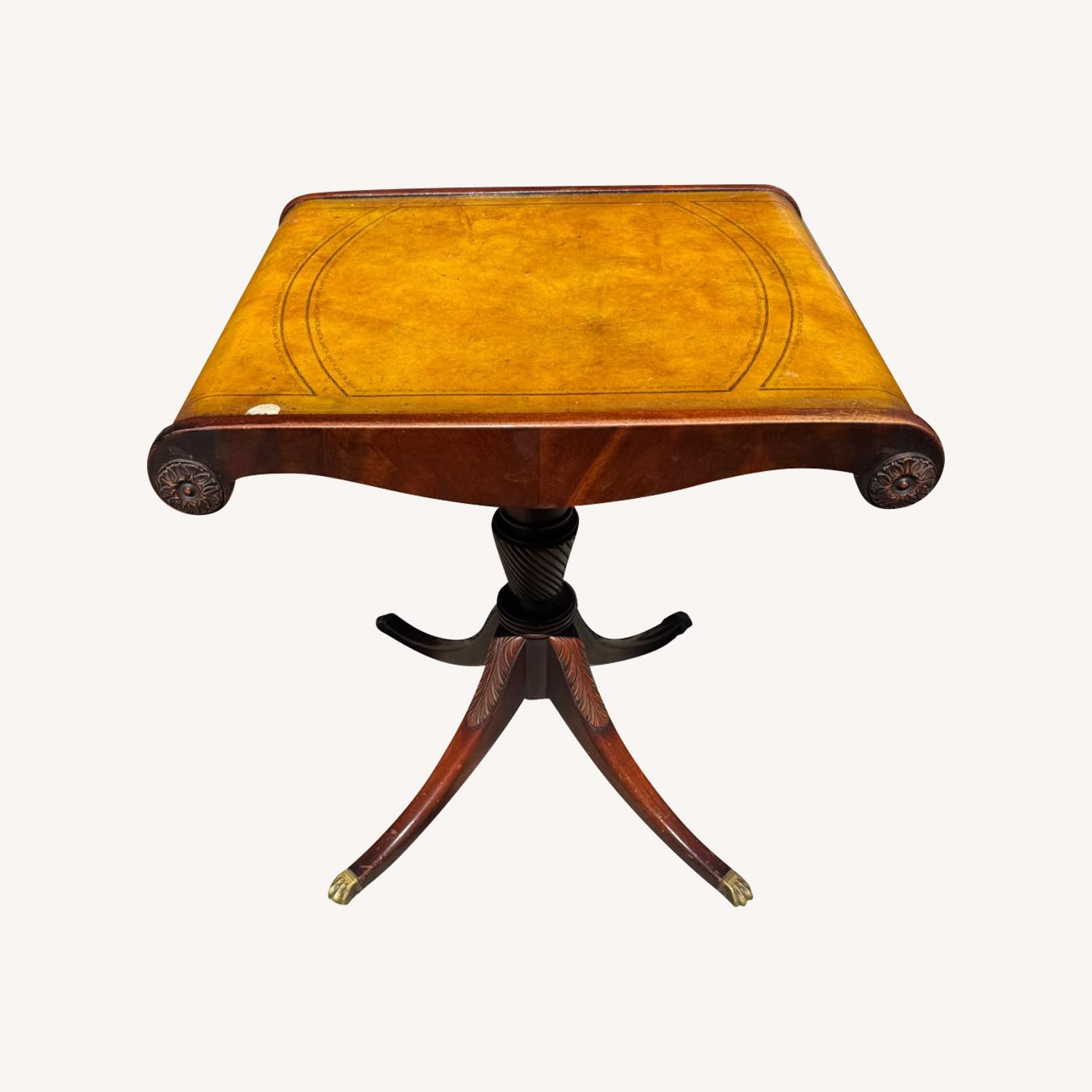 Vintage Leather Top End Tables - image-0