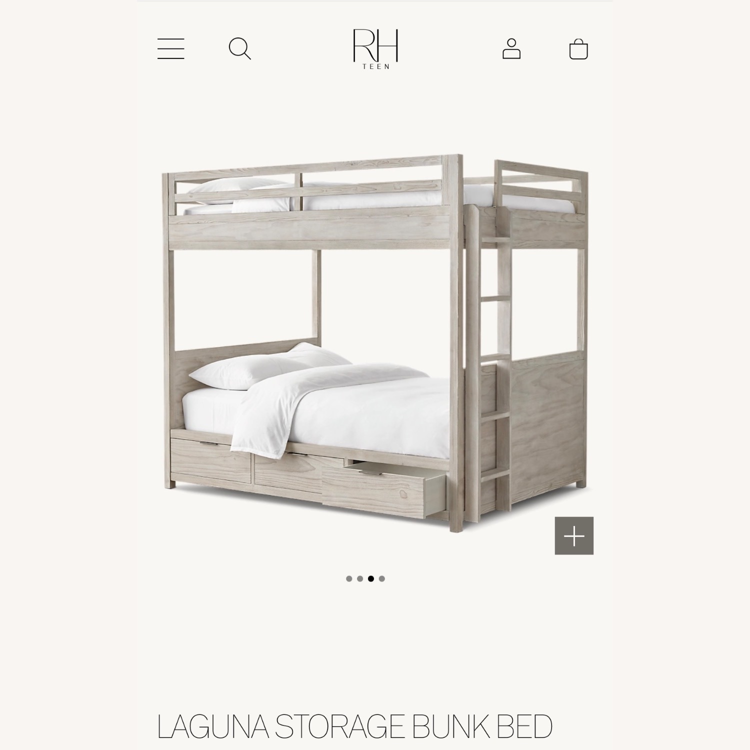 Restoration Hardware Teen Laguna Storage Bunk Bed  - image-1