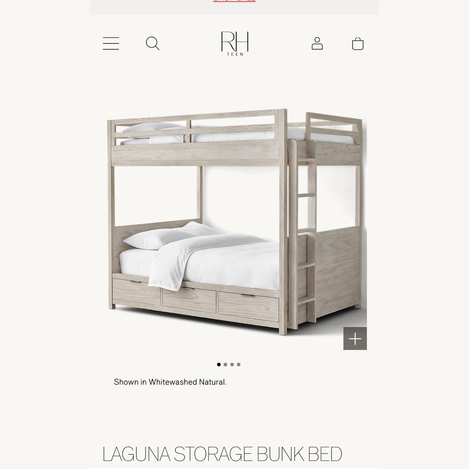 Restoration Hardware Teen Laguna Storage Bunk Bed  - image-3