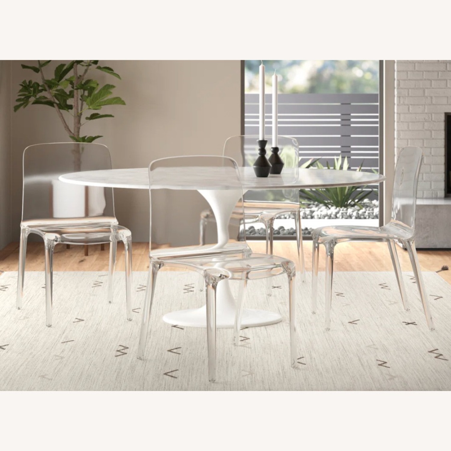 Transparent Acrylic Chairs Dining Chairs - image-2