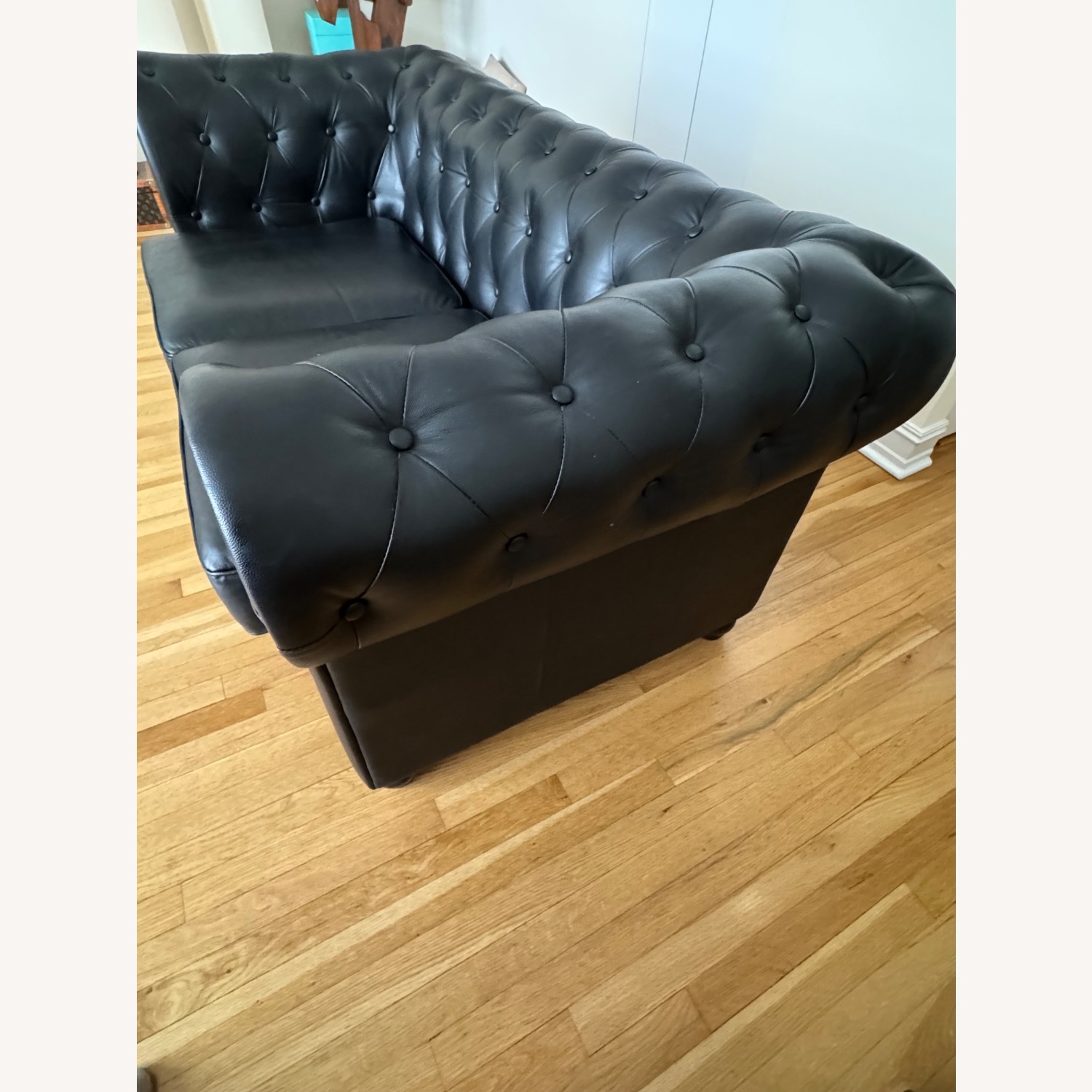  AllModern Leather Chesterfield Loveseat - image-6