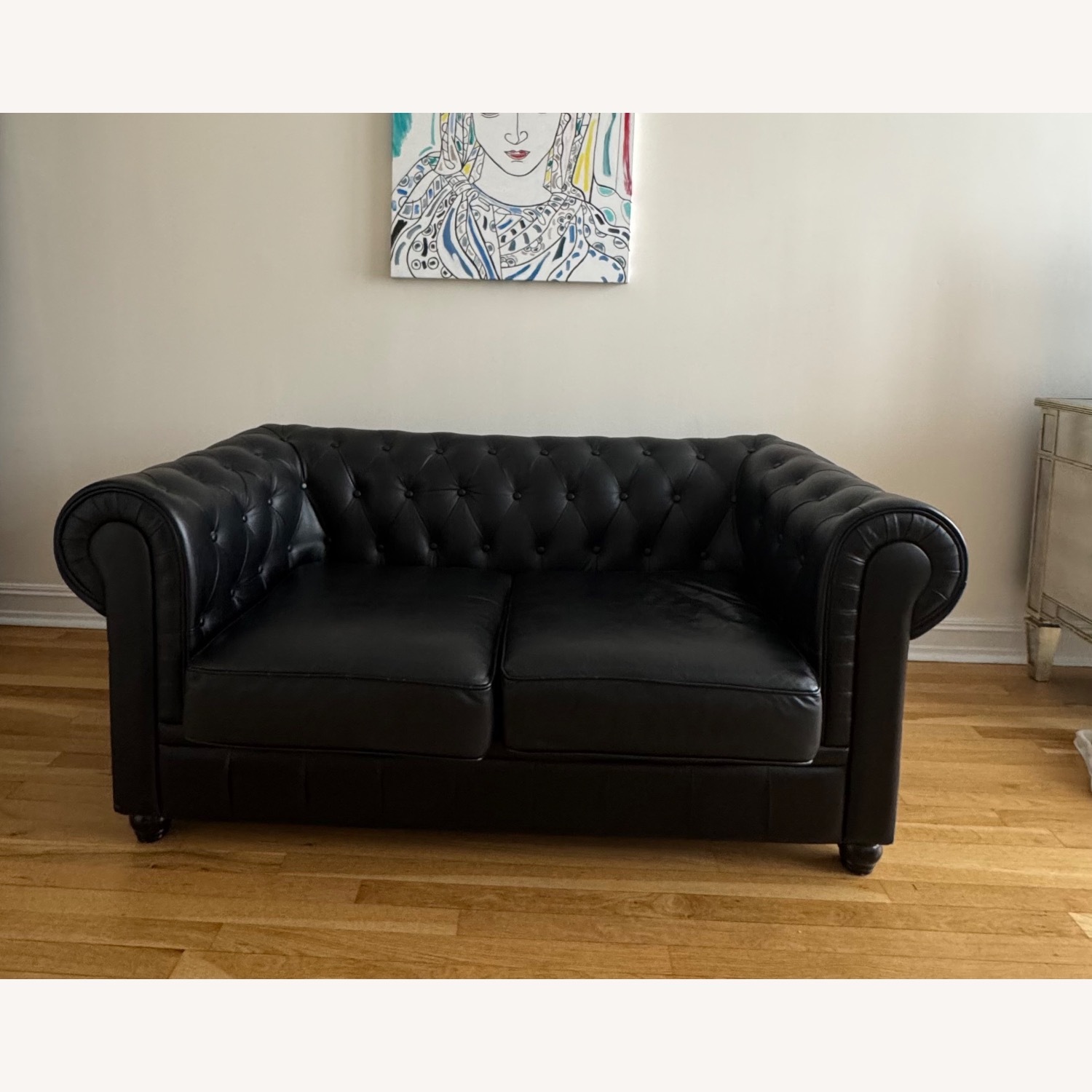  AllModern Leather Chesterfield Loveseat - image-4