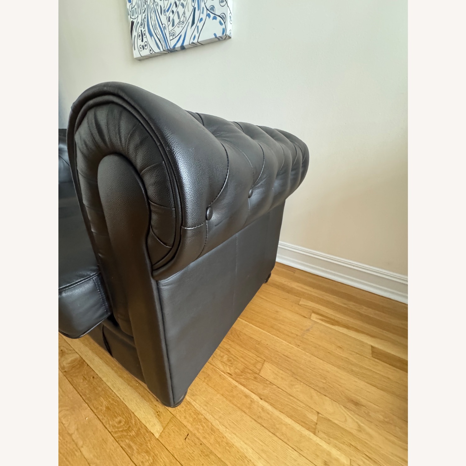  AllModern Leather Chesterfield Loveseat - image-2