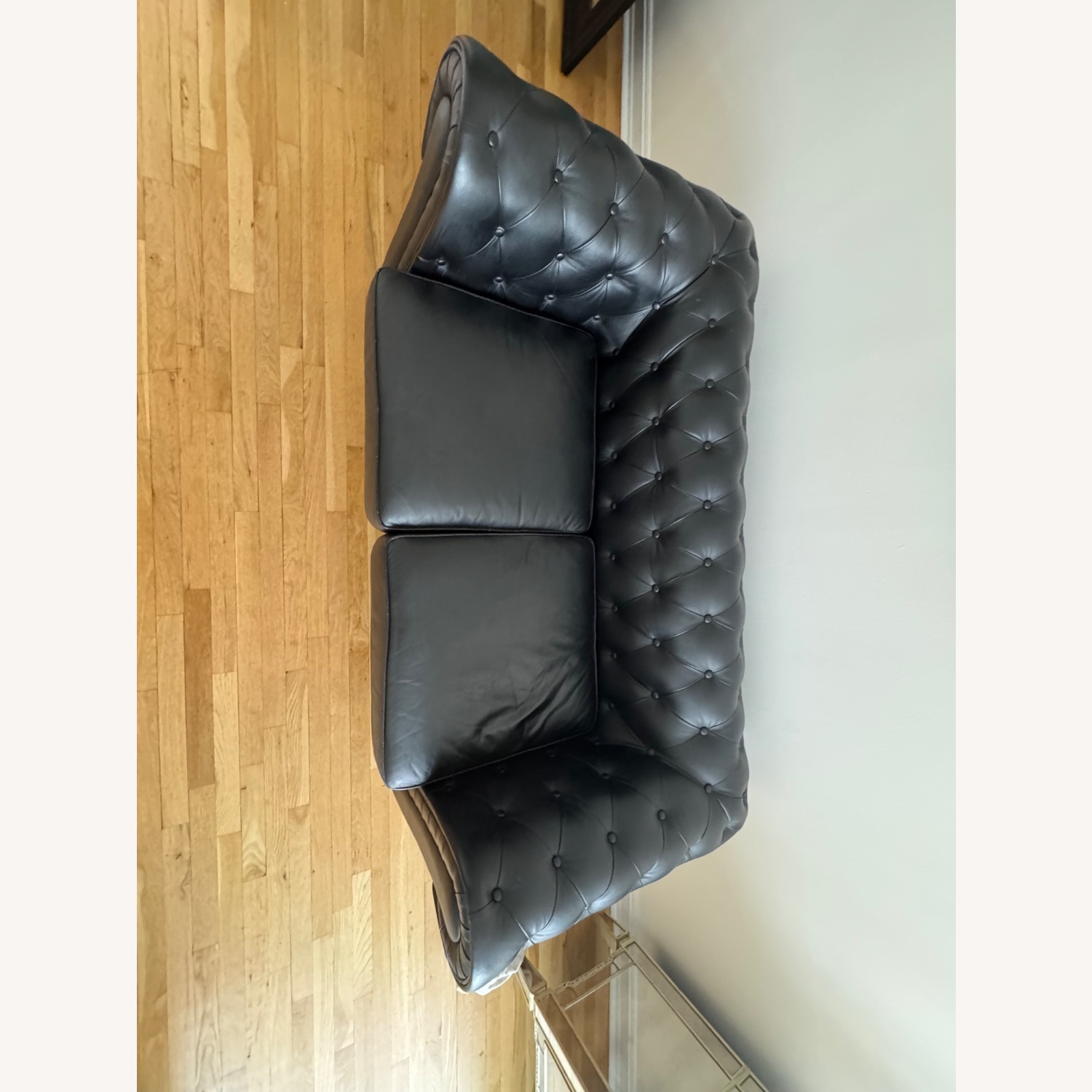  AllModern Leather Chesterfield Loveseat - image-3