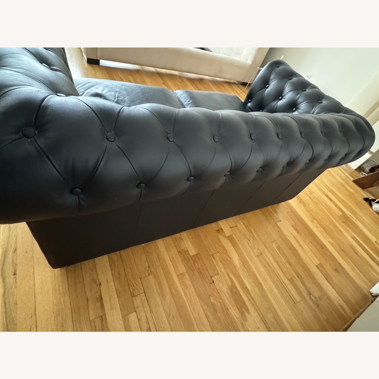  AllModern Leather Chesterfield Loveseat - image-5