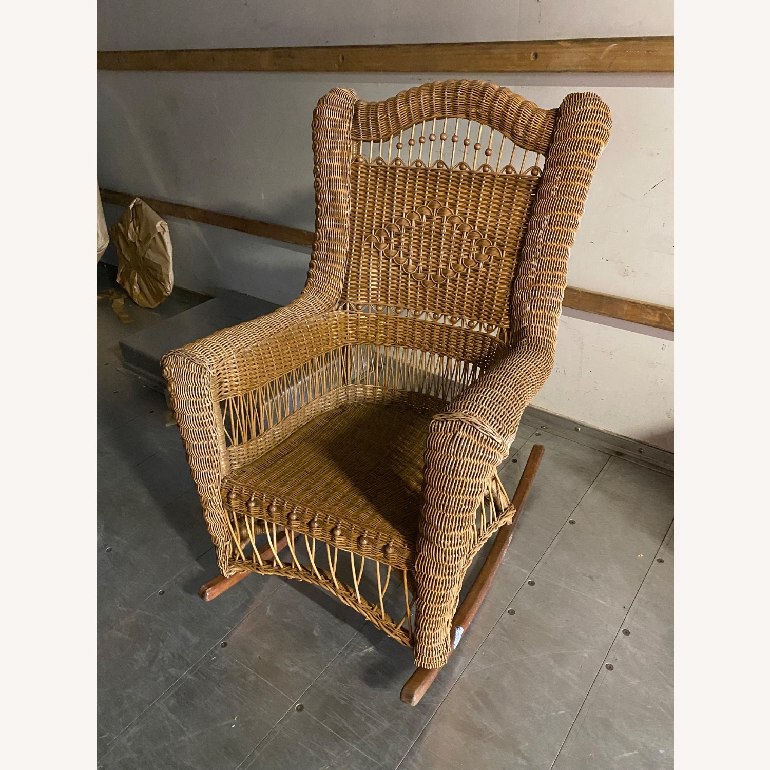 Wicker Rocking Chair - image-1