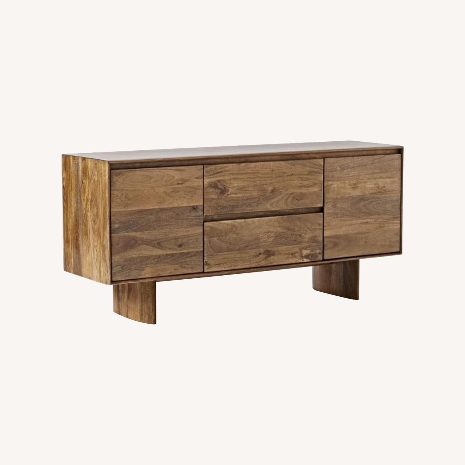West Elm Anton Solid Wood 63" Buffet, Burnt Wax - image-0