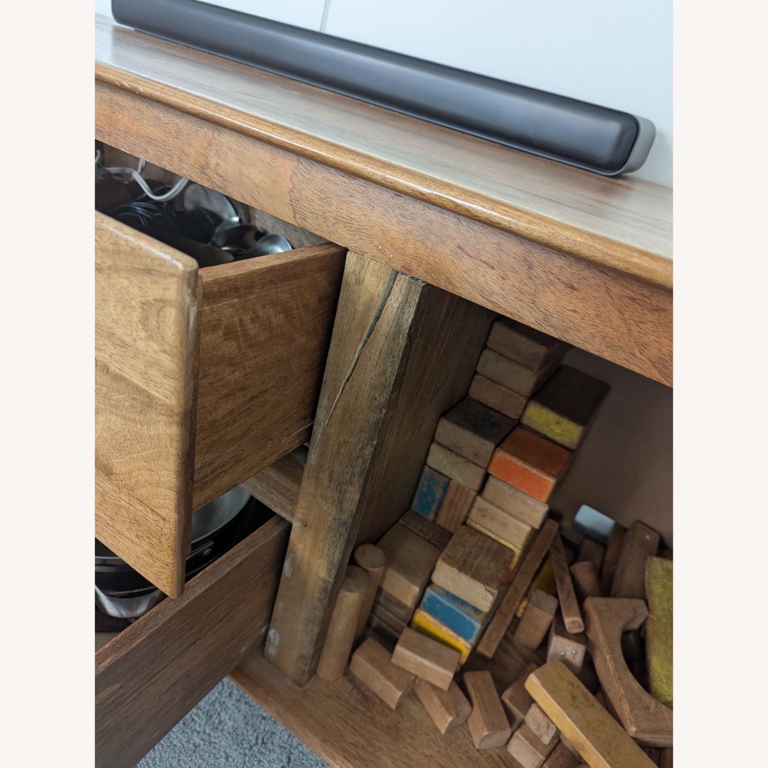 West Elm Anton Solid Wood 63" Buffet, Burnt Wax - image-9