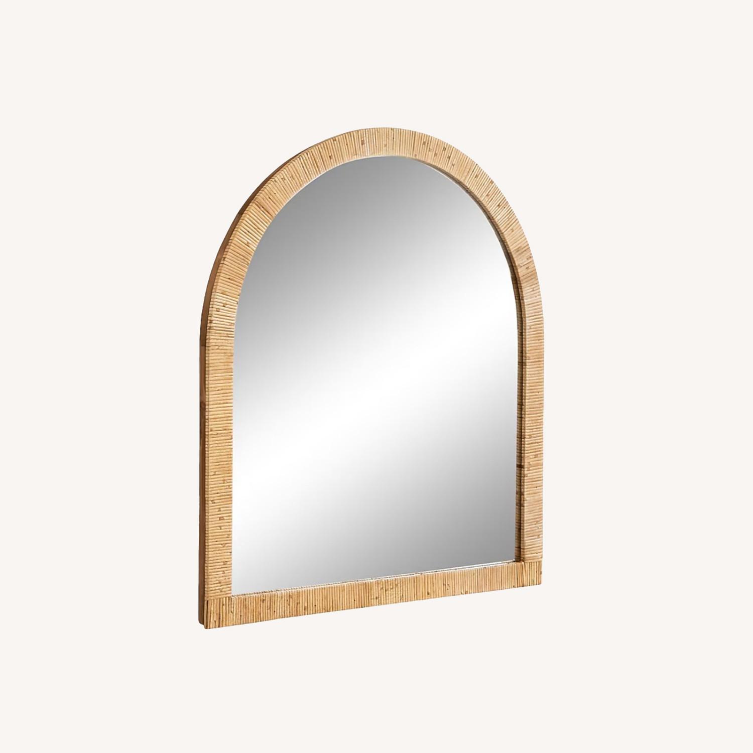 Kate and Laurel Rahfy Arch Natural Wall Mirror - image-0
