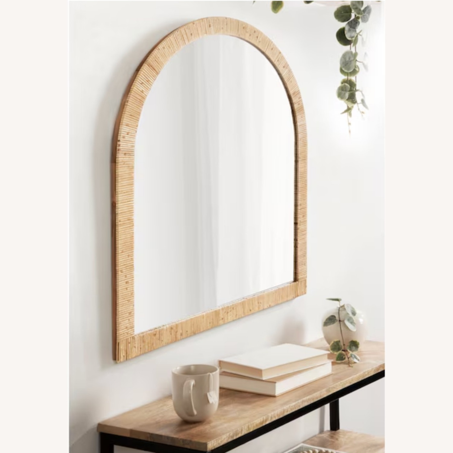 Kate and Laurel Rahfy Arch Natural Wall Mirror - image-2