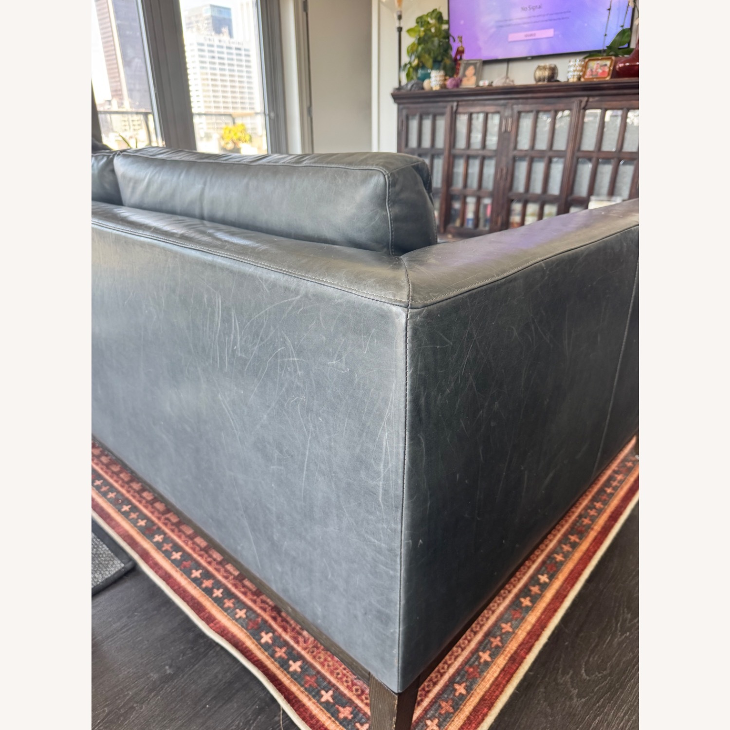 RH Leather Sofa-Chaise - image-4