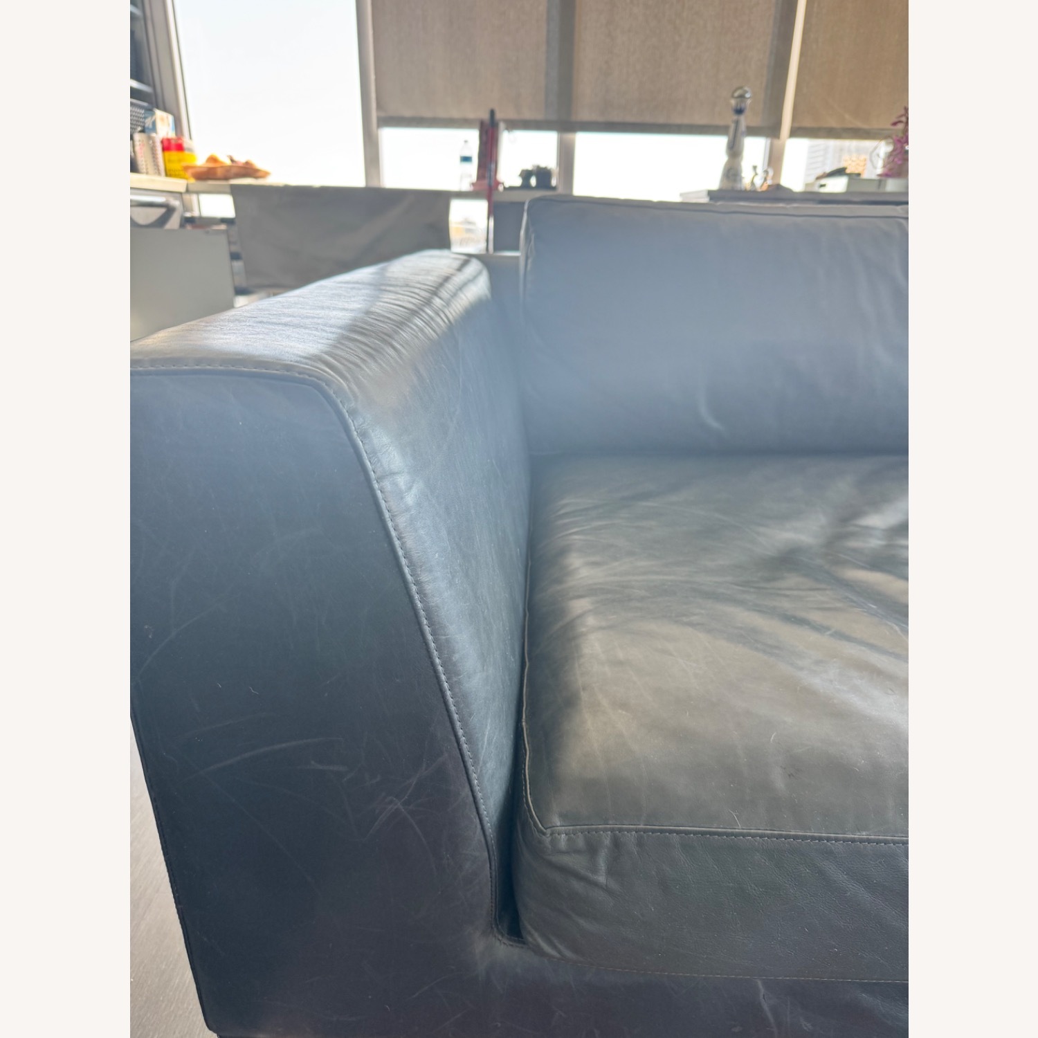 RH Leather Sofa-Chaise - image-7