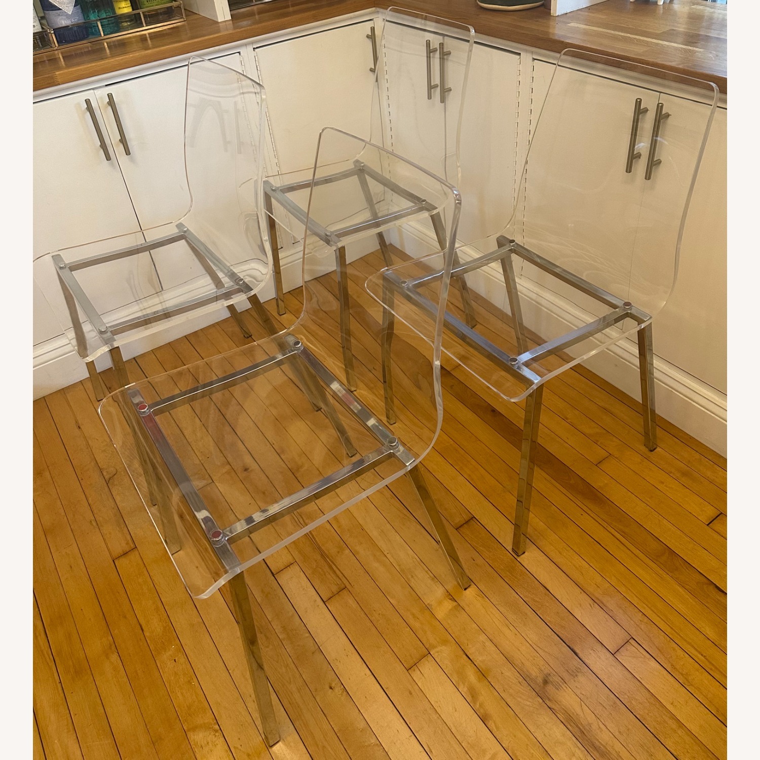 4x CB2 Vapor Dining Chairs - image-1