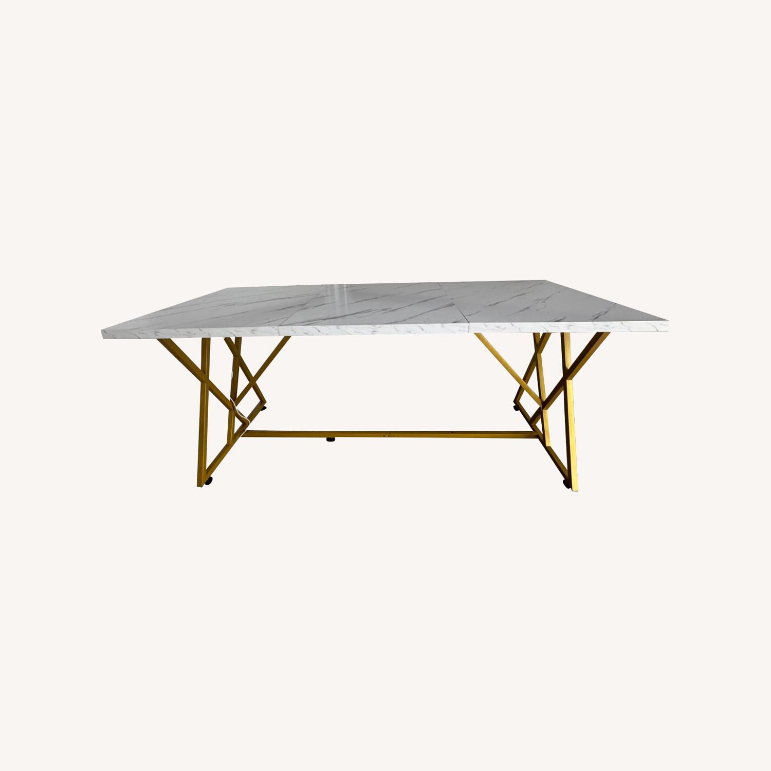 Marble Grey Dining Table - image-0