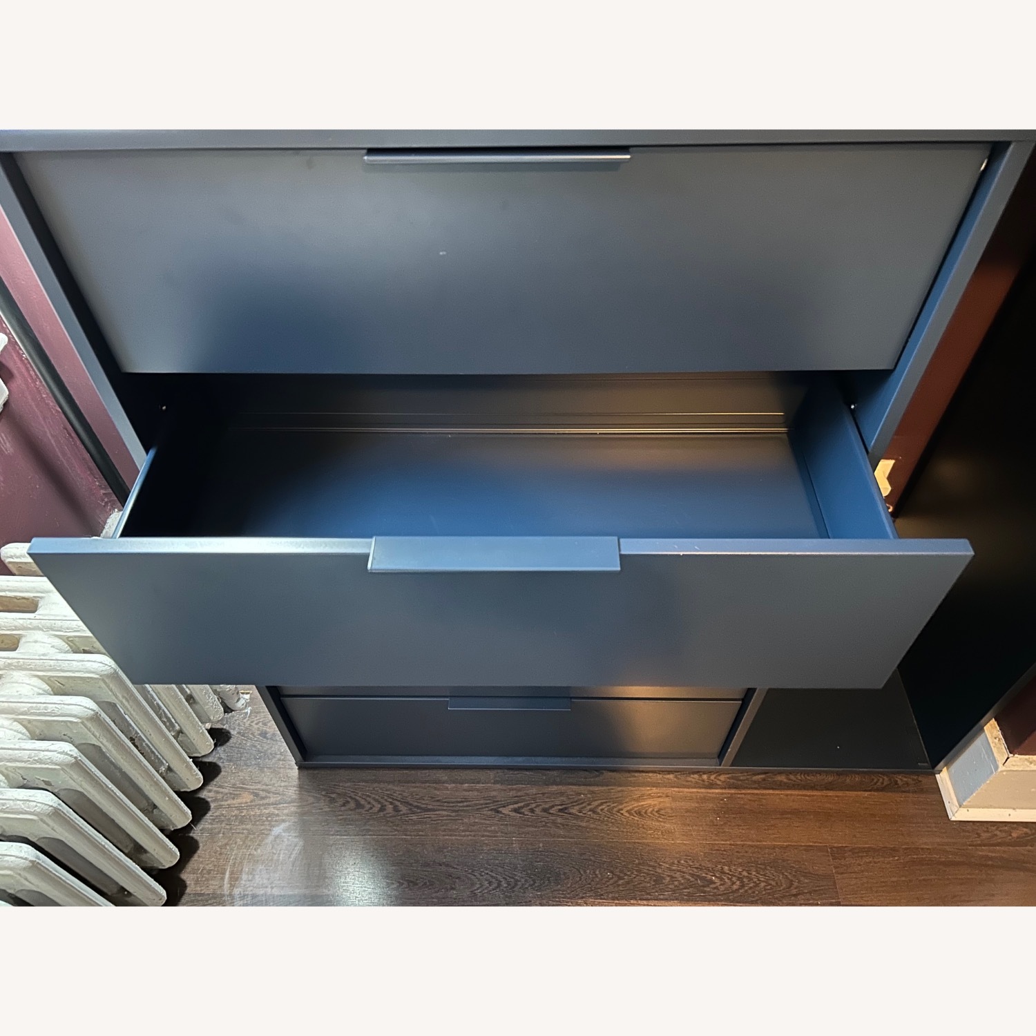 IKEA NORDMELA Blue Dresser with Clothes Rail - image-11