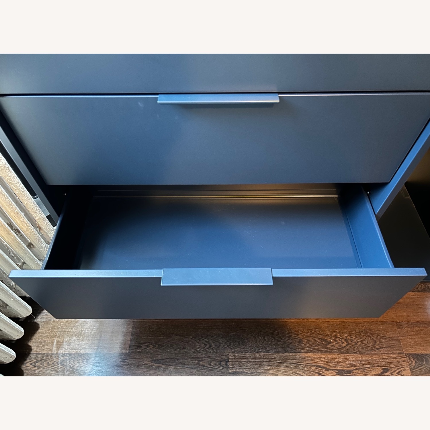 IKEA NORDMELA Blue Dresser with Clothes Rail - image-9