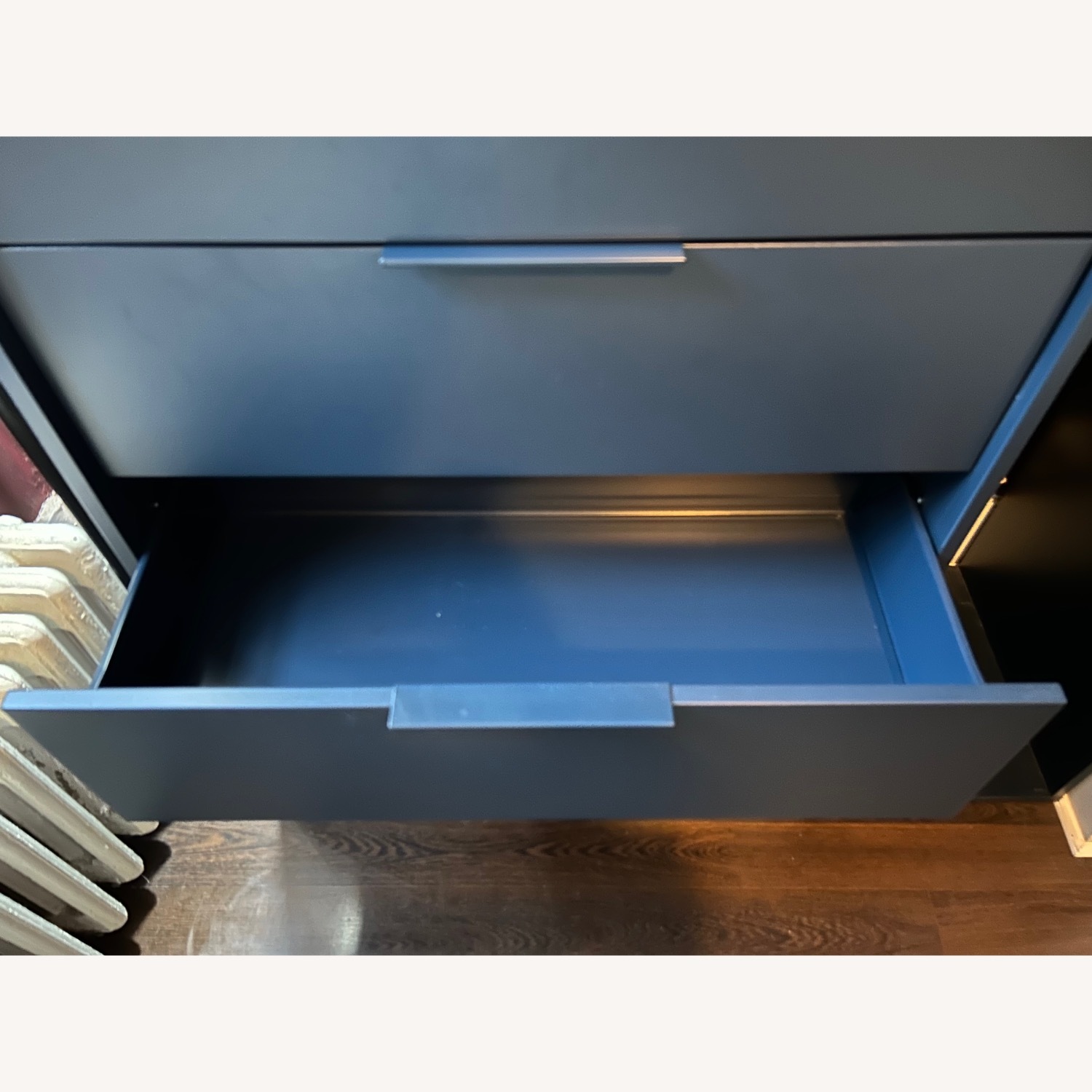 IKEA NORDMELA Blue Dresser with Clothes Rail - image-10