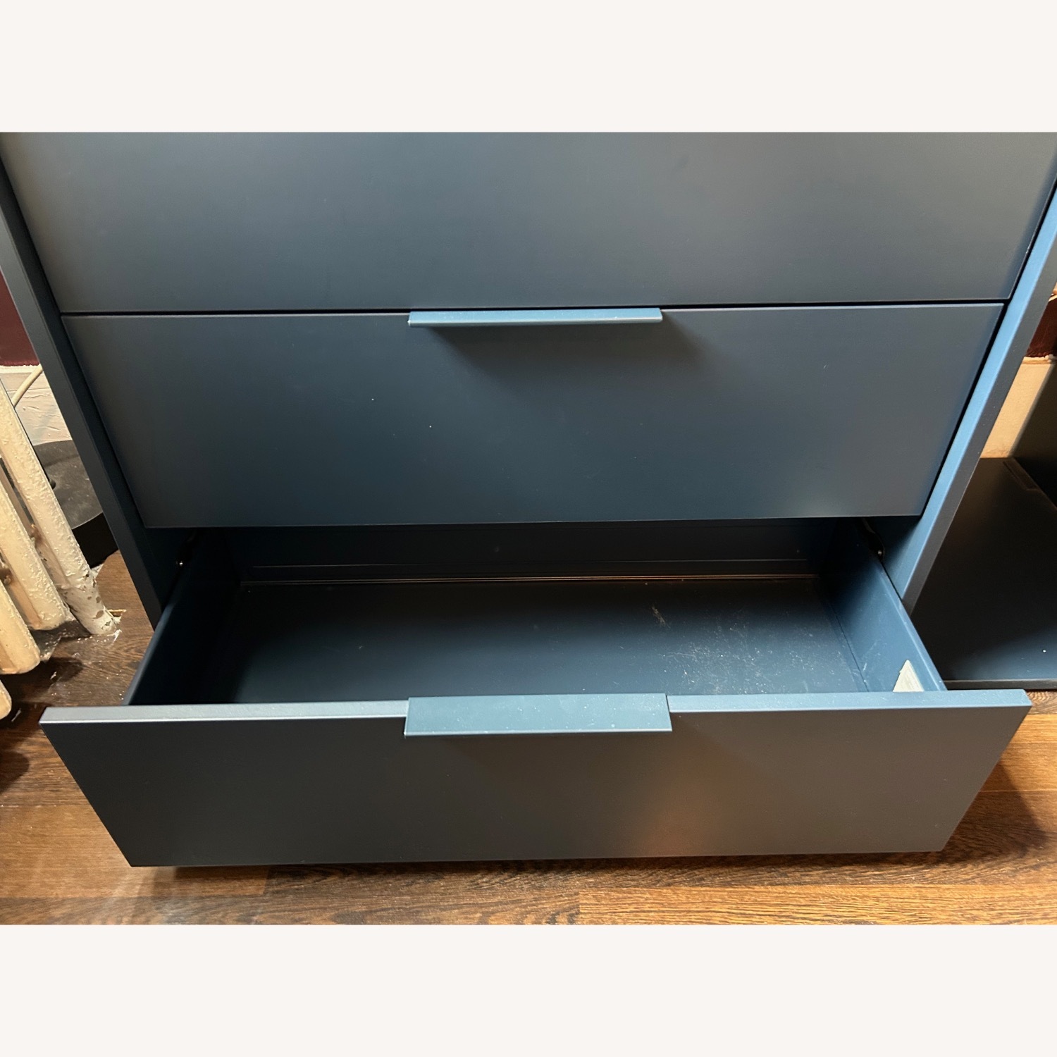 IKEA NORDMELA Blue Dresser with Clothes Rail - image-8