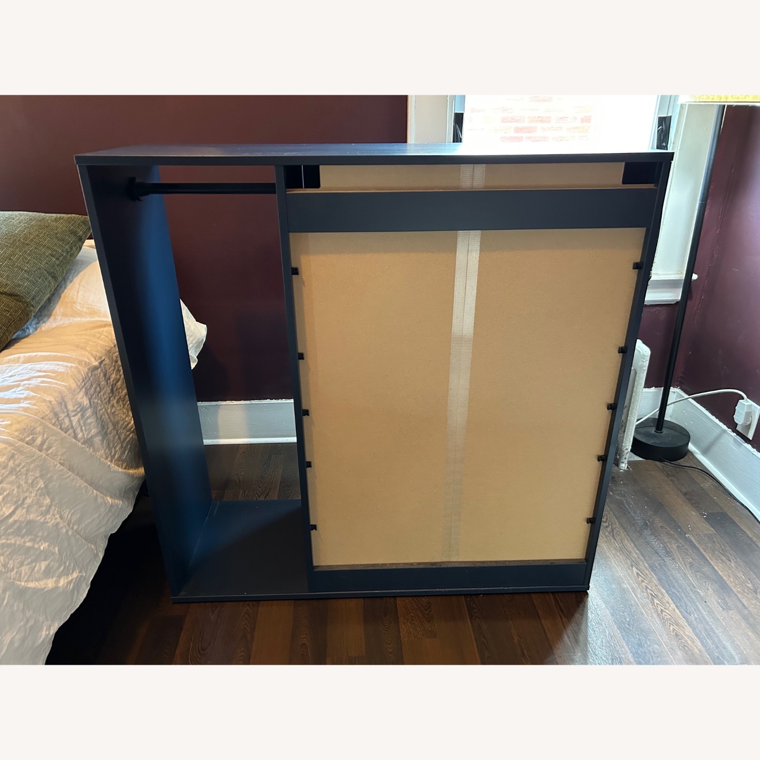 IKEA NORDMELA Blue Dresser with Clothes Rail - image-4