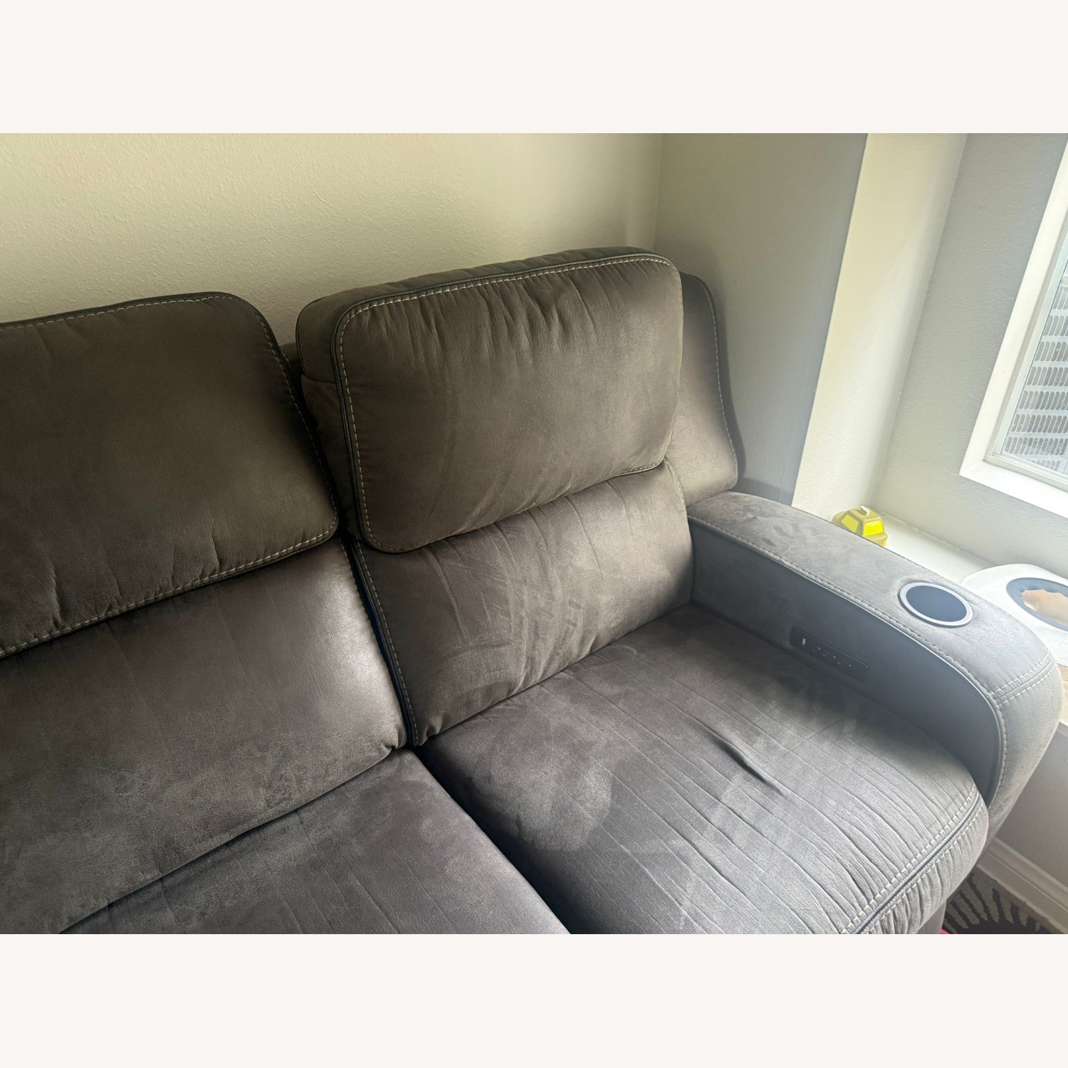 Power Reclining Sofa with Drop Down Table - image-3