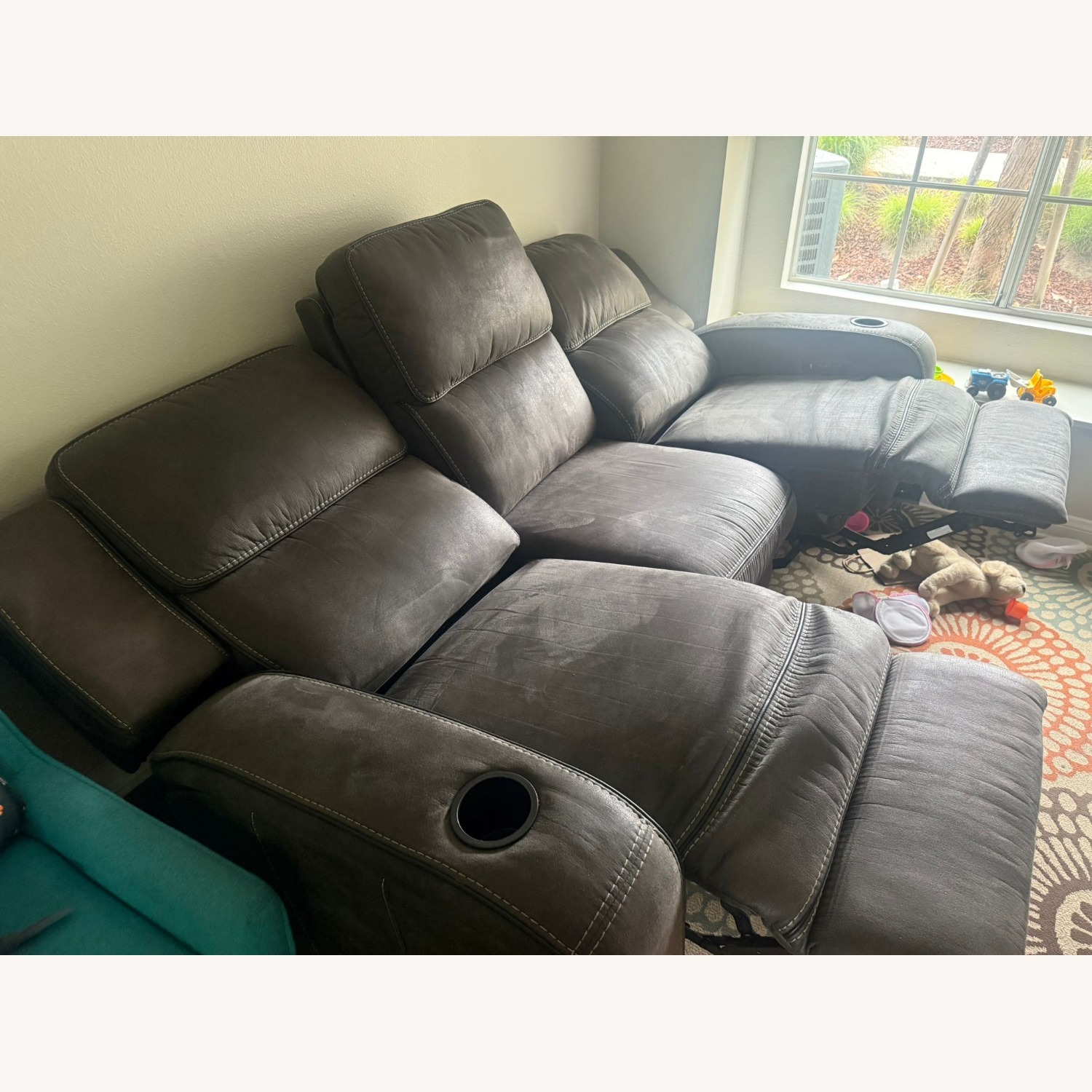 Power Reclining Sofa with Drop Down Table - image-6