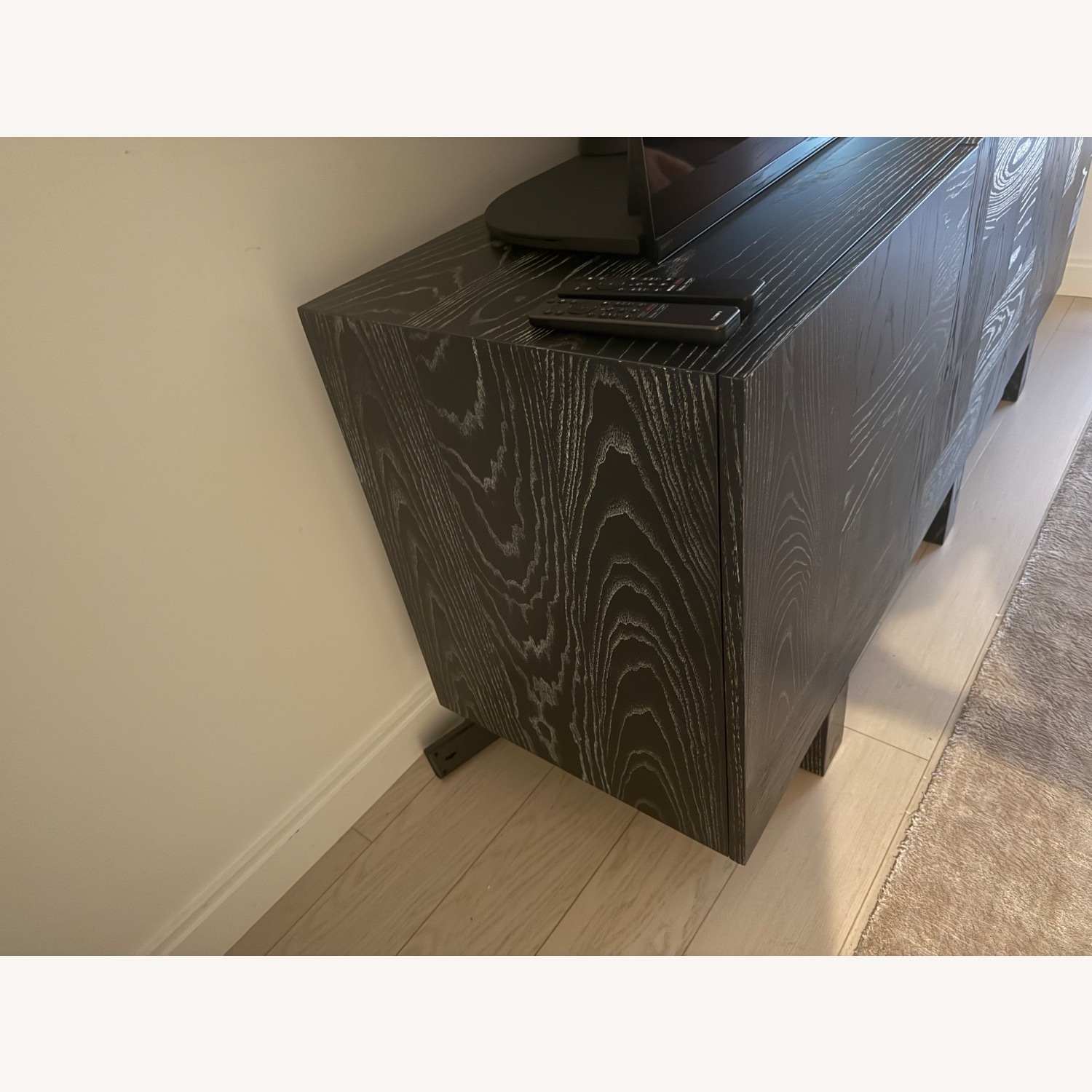 Marchino Cerused Black Wood Media Console - image-2