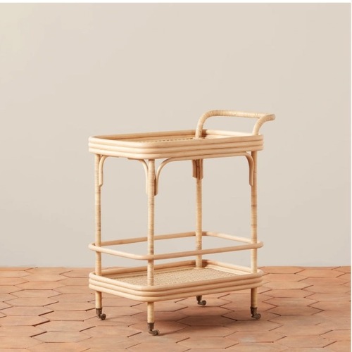 Used Clic Rattan Bar Cart for sale on AptDeco