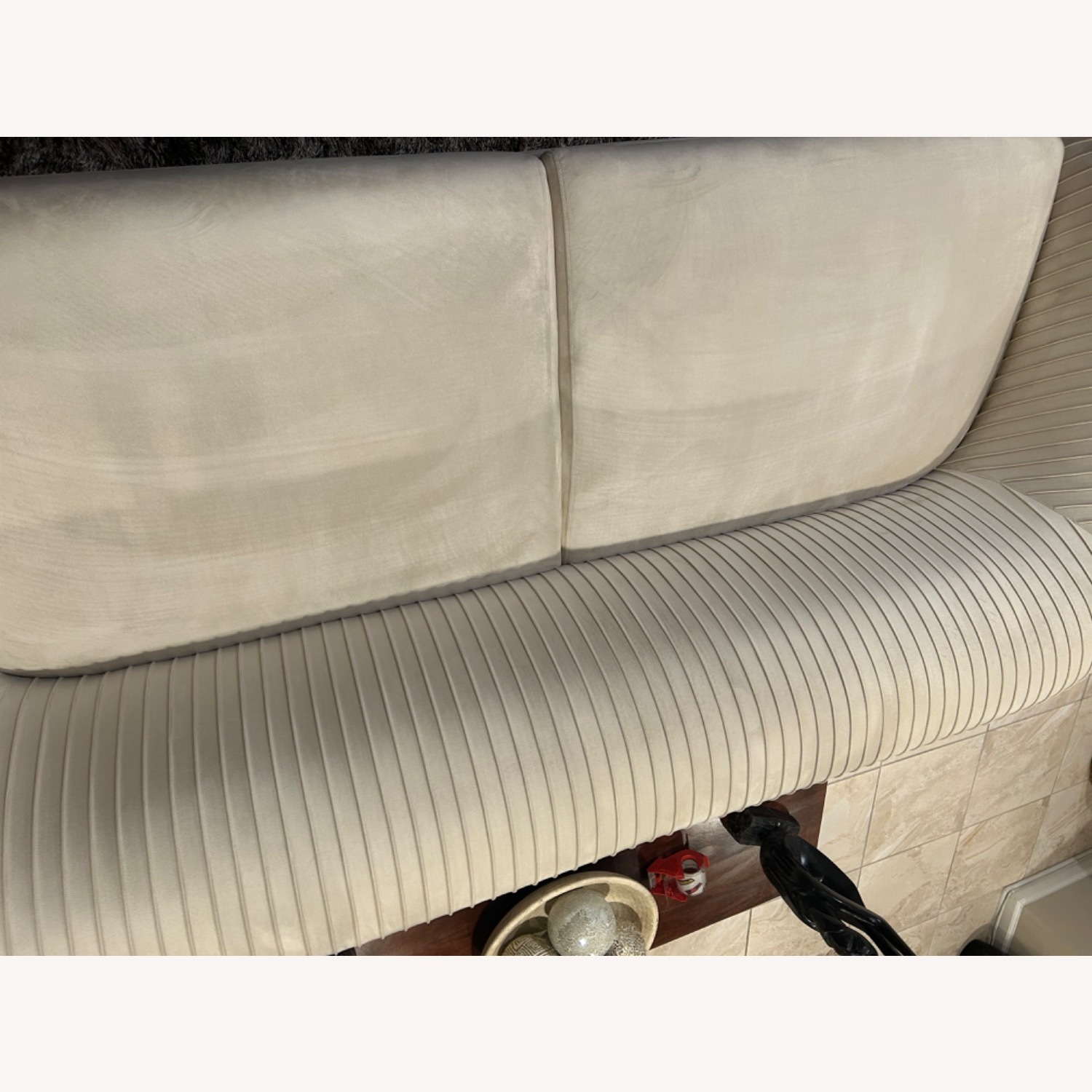 Yara Pleated Velvet Sofa - image-3