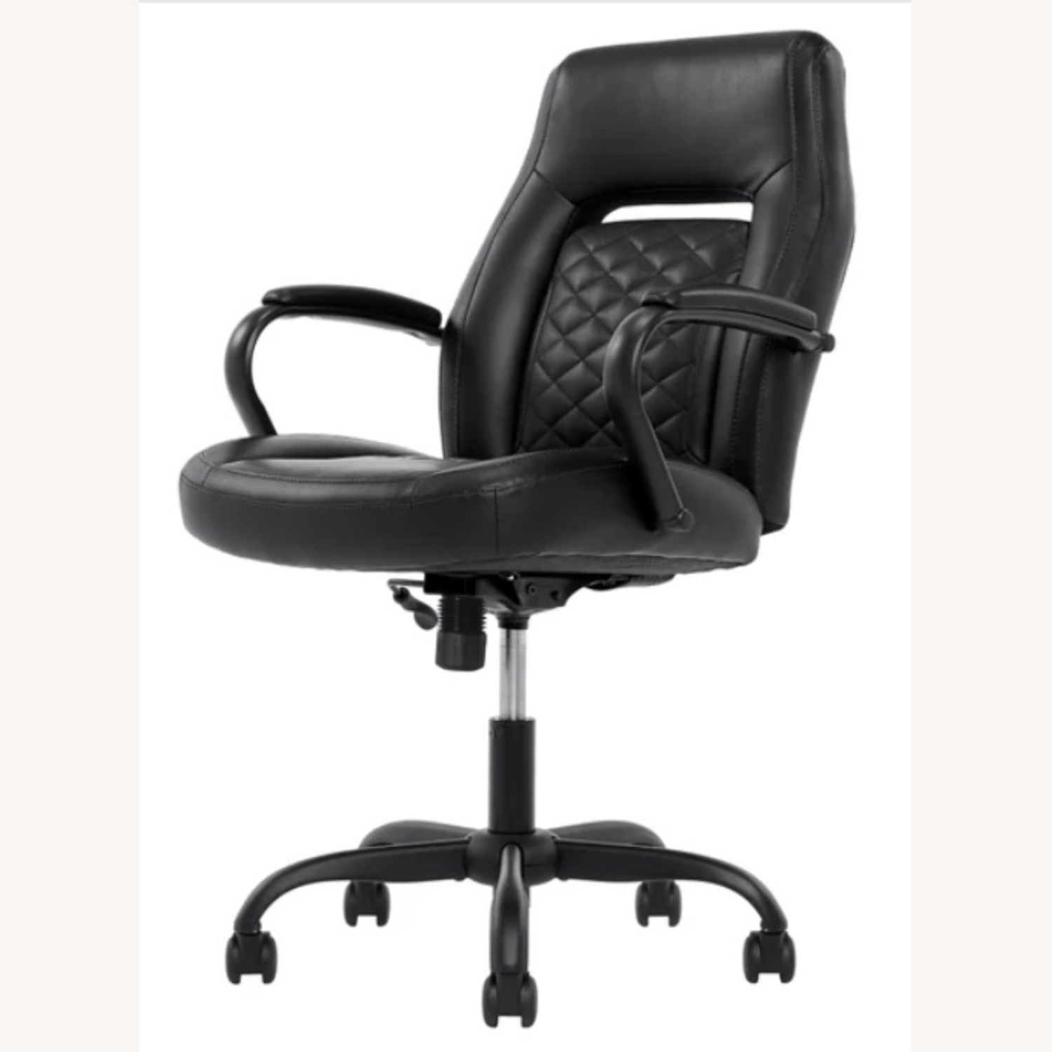 Black Leather Office Chair - image-10